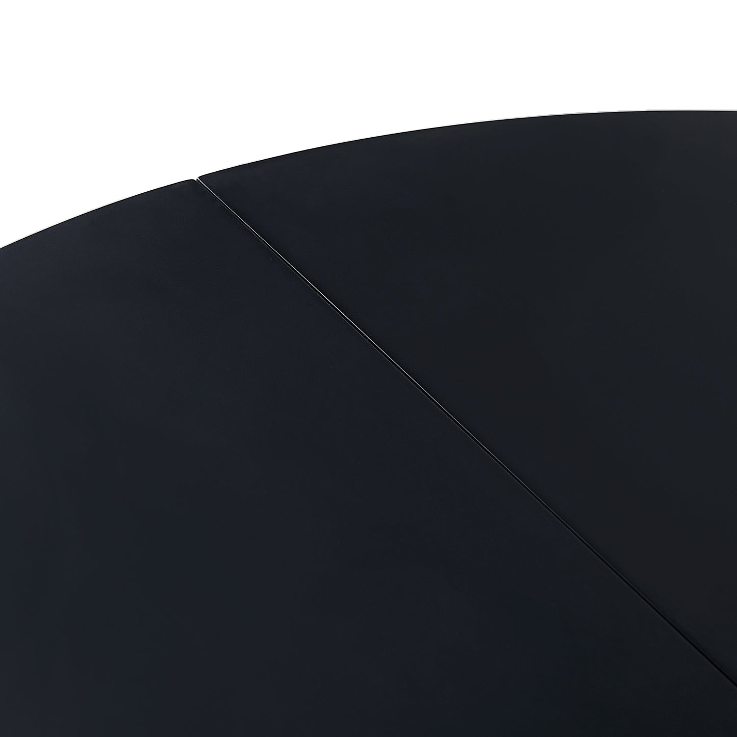 Table à Manger Ronde Moderne Laquée Noir Mat pour 2 à 4 Personnes - Pieds en Hêtre - 80 x 80 x 73 cm