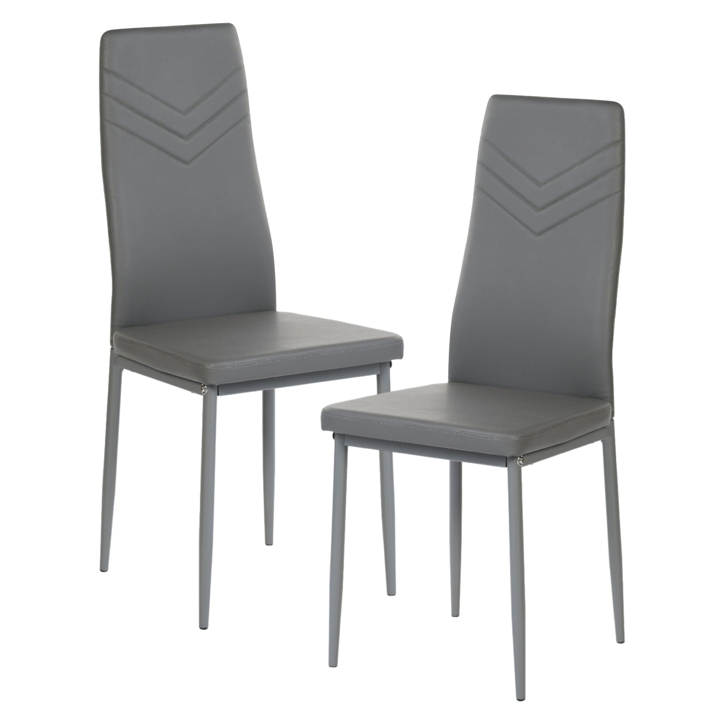 Chaise de cuisine moderne avec pieds en métal (Lot de 2)