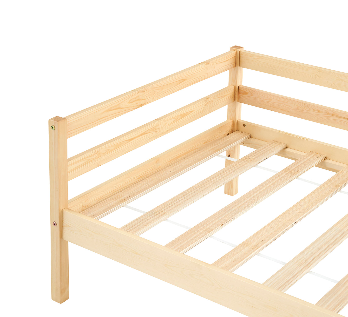 Structure de Lit Simple Style Scandinave - 90x190 cm - Couleur Bois