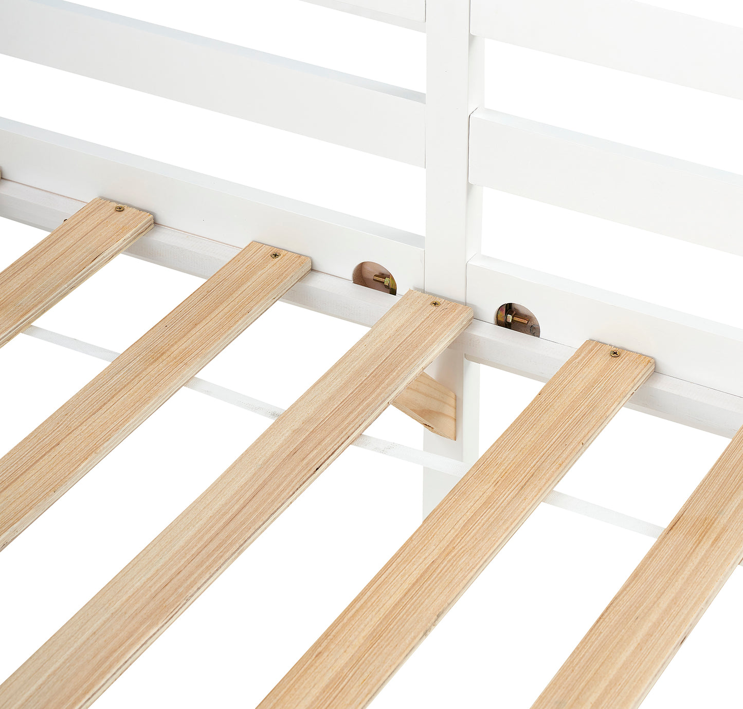 Structure de Lit Simple Style Scandinave - 90x190 cm - Blanc