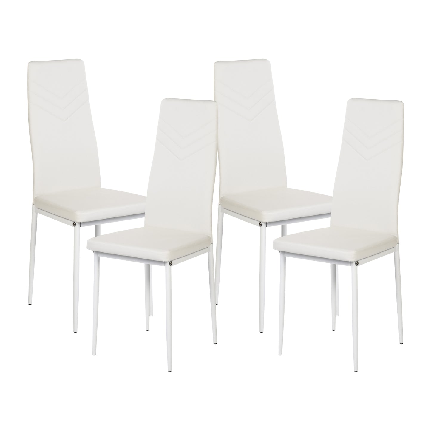 Chaise de cuisine moderne avec pieds en métal (Lot de 4)