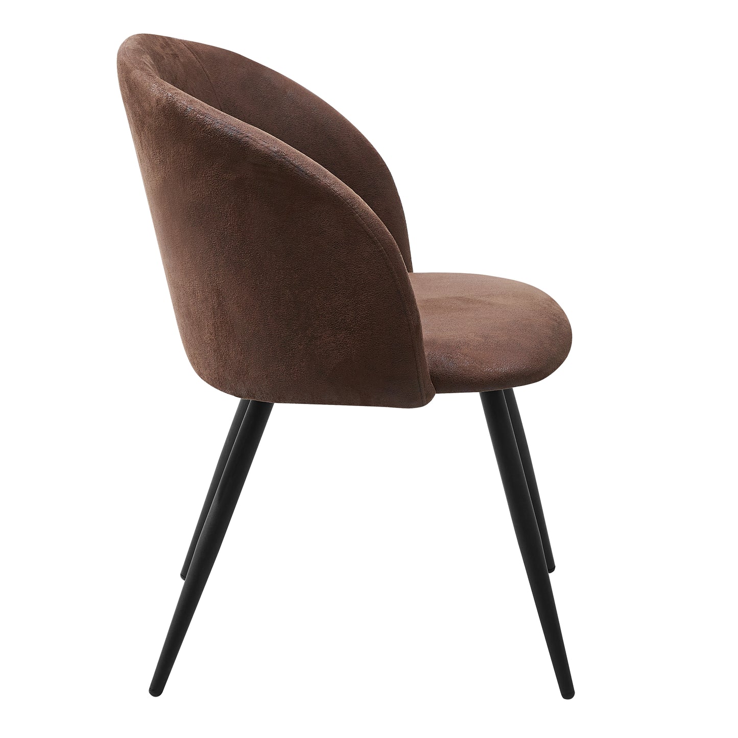 Chaise Scandinaves en Suede-Fauteuil marron pour Salle à Manger