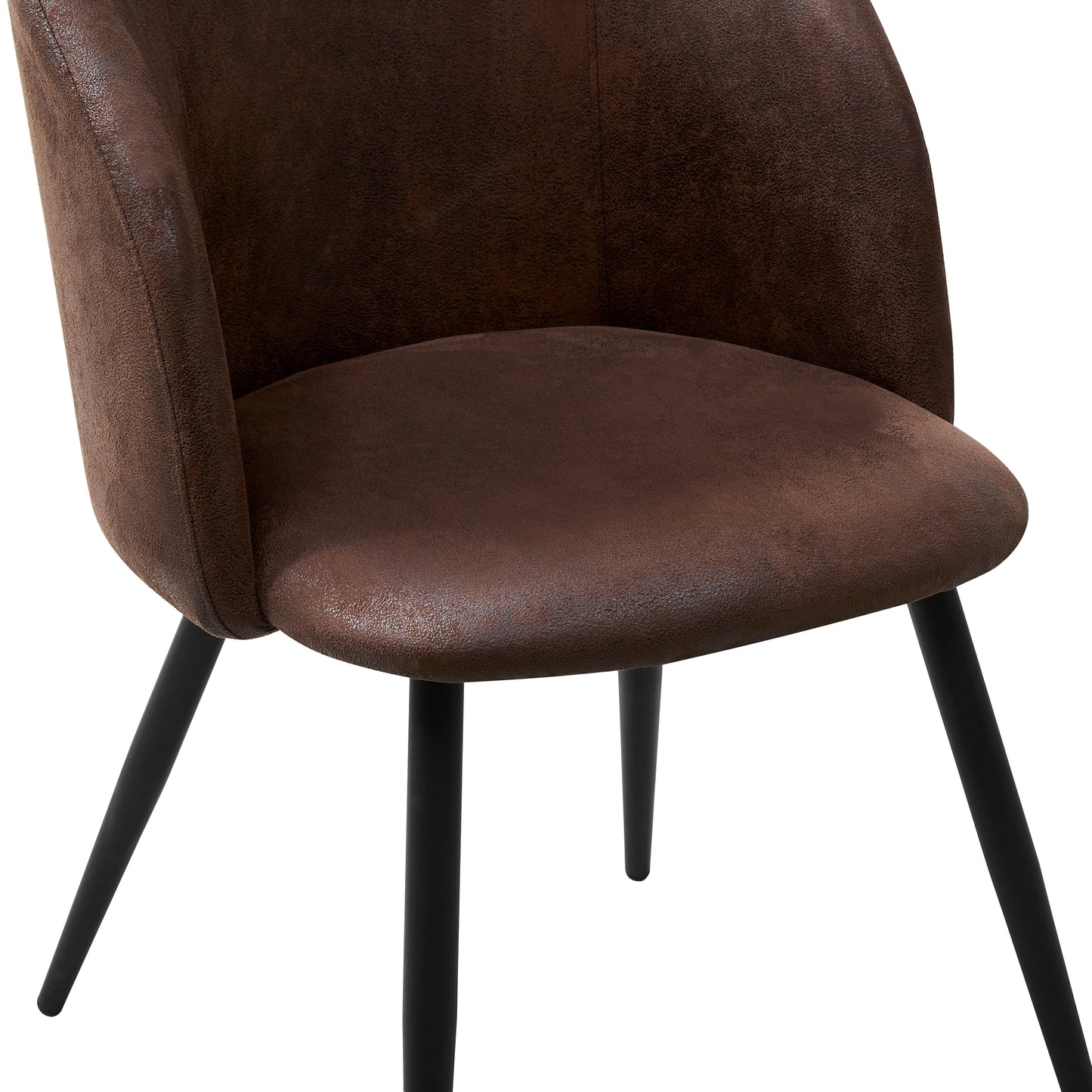 Chaise Scandinaves en Suede-Fauteuil marron pour Salle à Manger