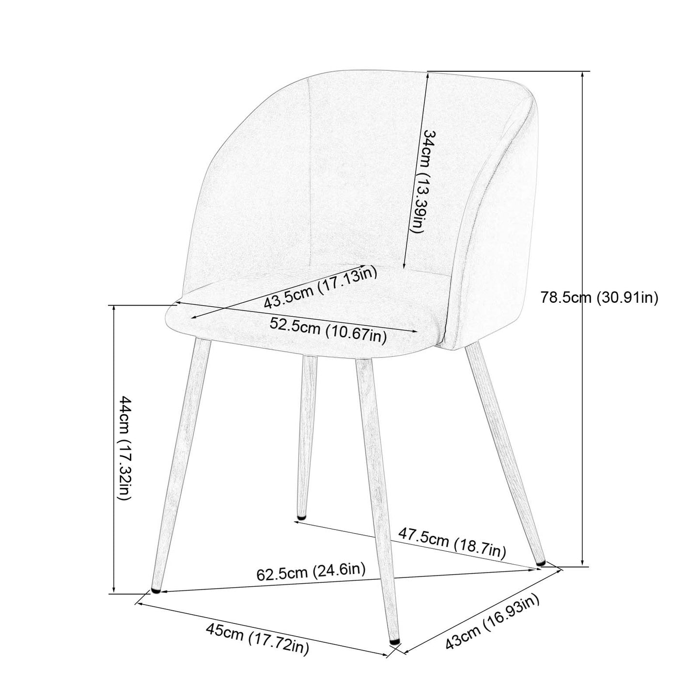 Ensemble de Table et Chaises de Style Scandinave - Table Ronde Transparente Φ80*75cm avec 2 Fauteuils Élégants en Velours Rose 47x52x82cm