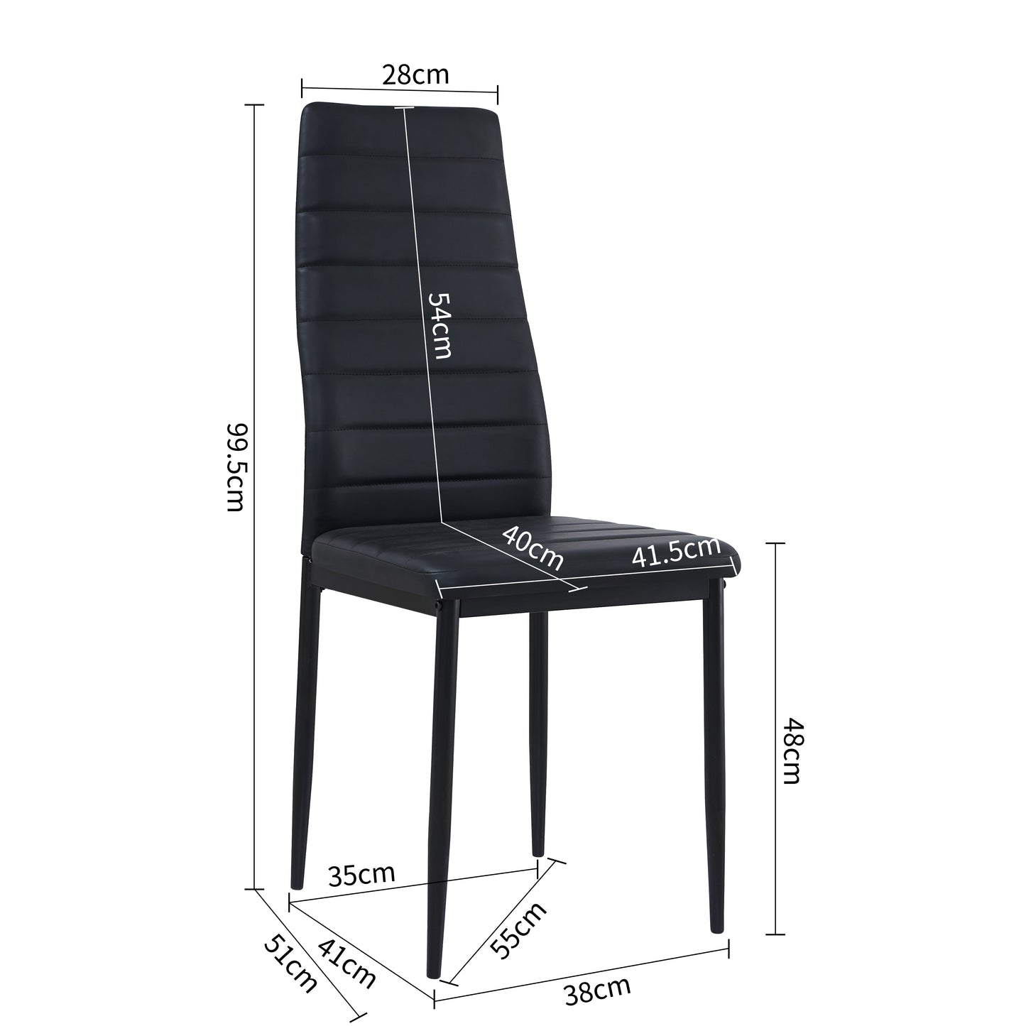 Lot de 6 Chaises de Salle à Manger en PVC Chaise de Cuisine Moderne Chaises