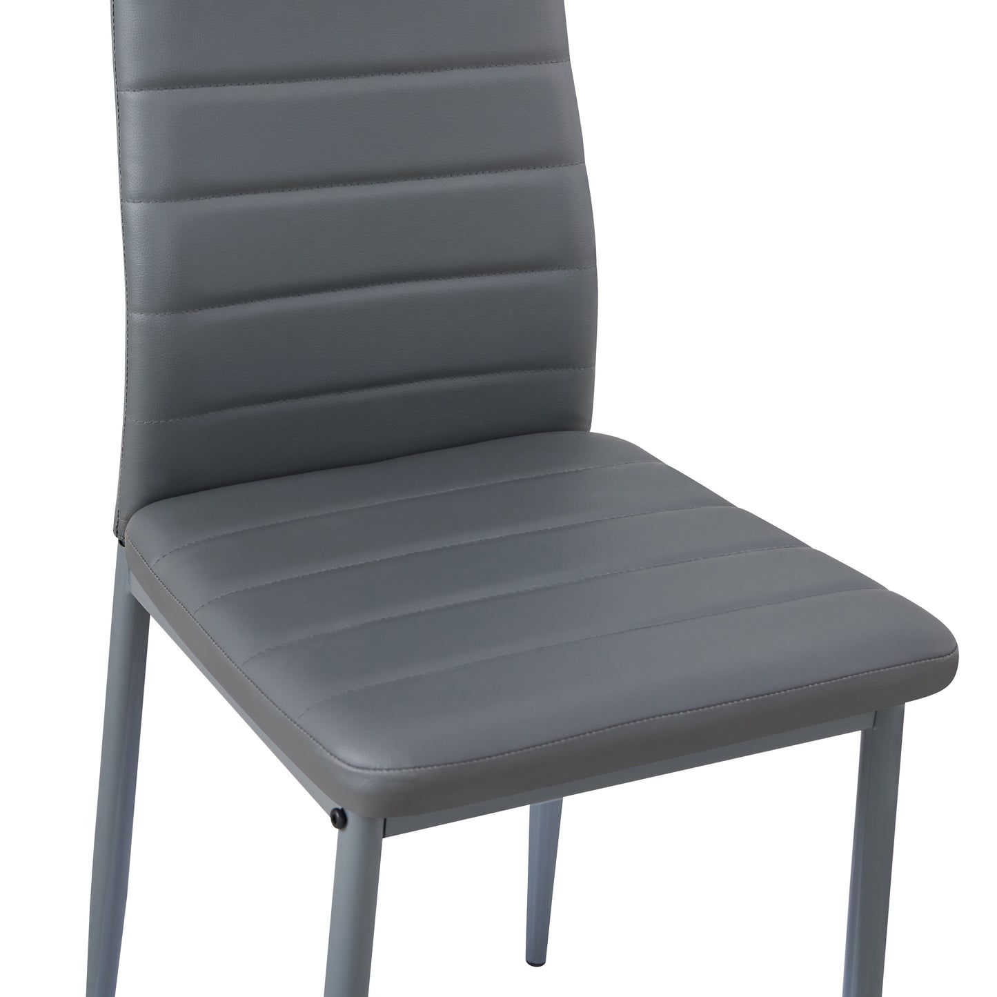 Lot de 2 Chaises de Salle à Manger en PVC Chaise de Cuisine Moderne Chaises-Girs