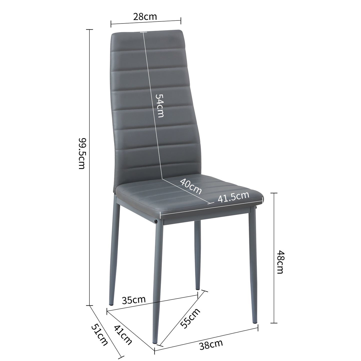 Lot de 6 Chaises de Salle à Manger - style moderne