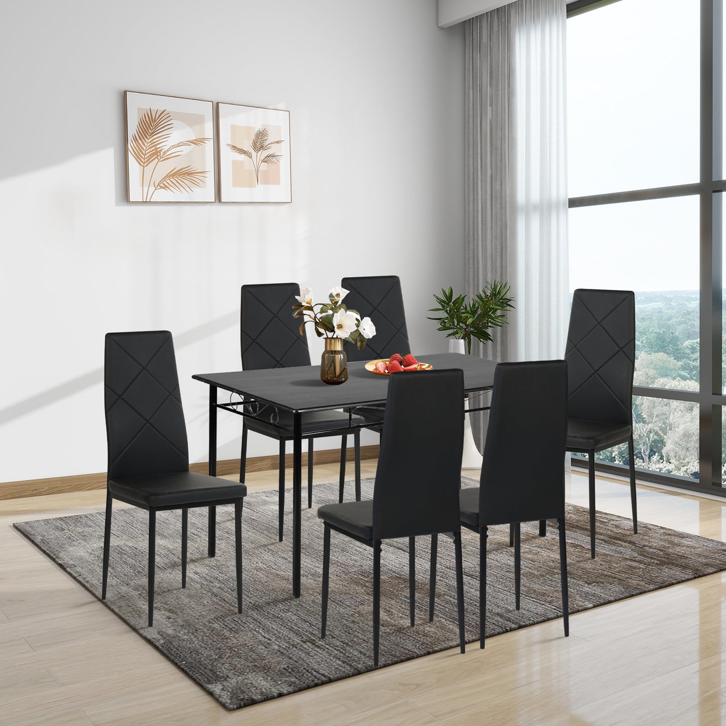 Chaises de salle à manger rembourrées (Lot de 6)