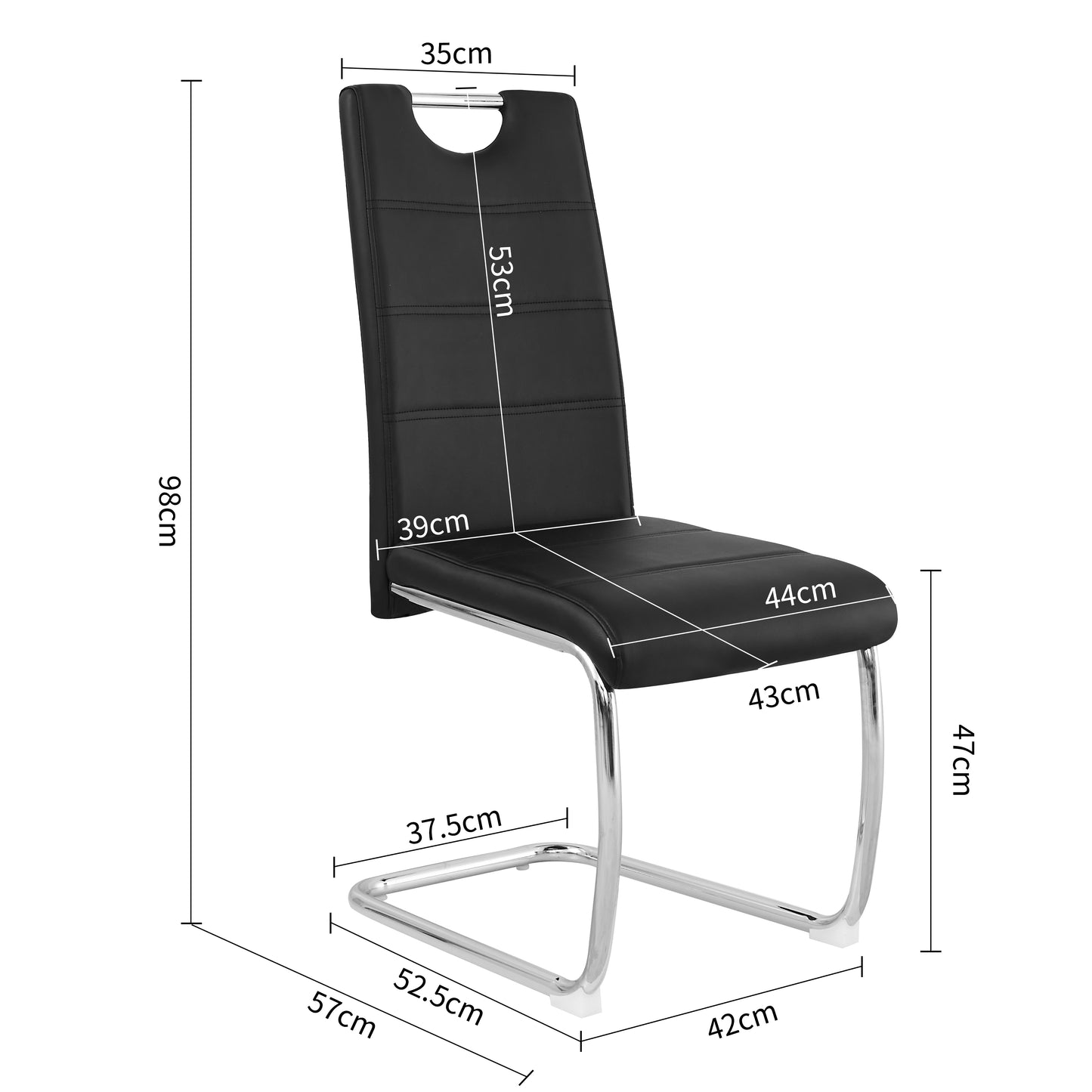 Lot de 2 Chaises de Salle à Manger - style moderne