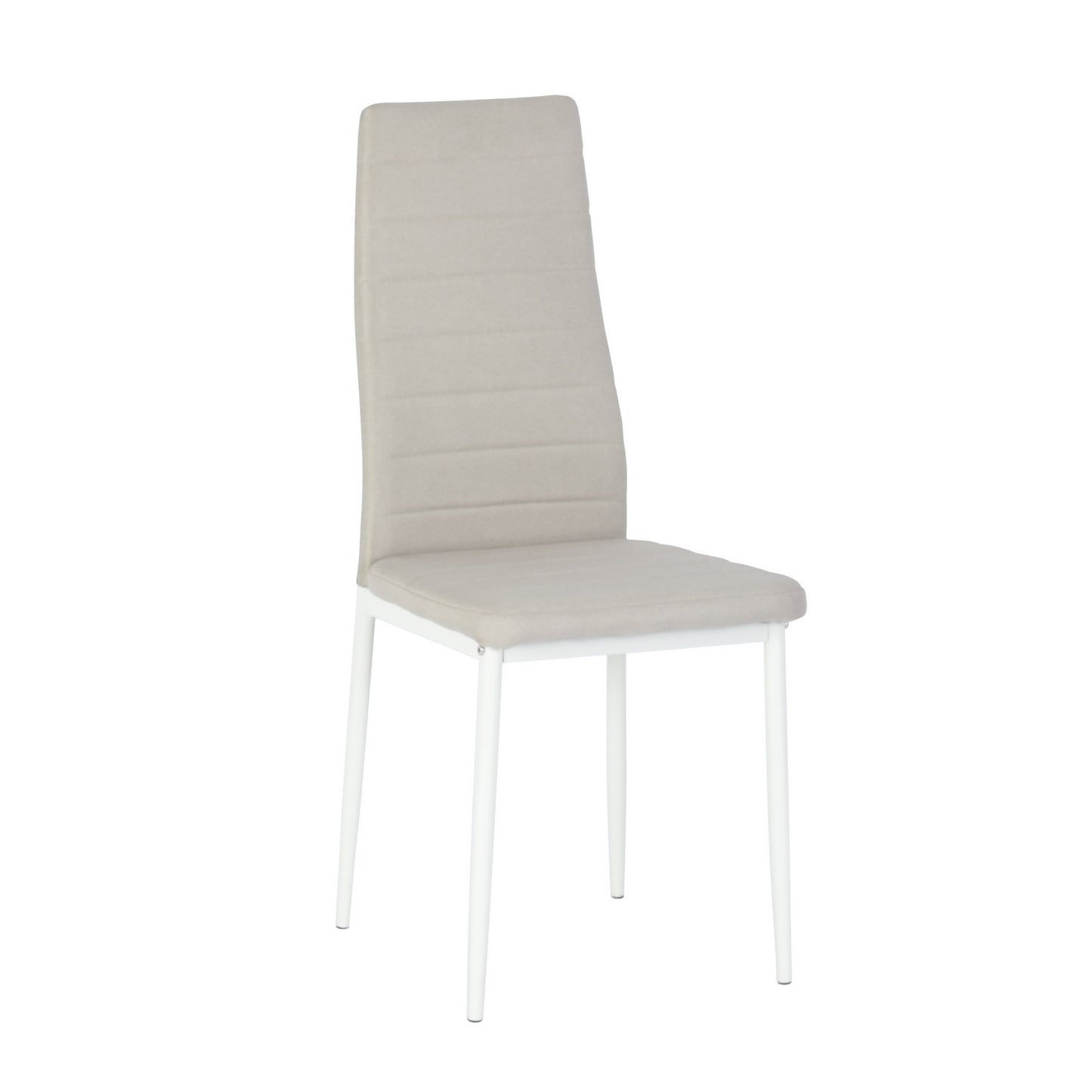Lot de 4 Chaises Design Beige Tissu Scandinave Chaise de Salle à manger