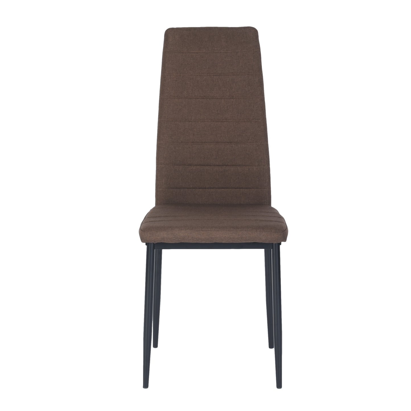 Lot de 4 Chaises Design Marron Foncé Tissu Scandinave Chaise de Salle à manger