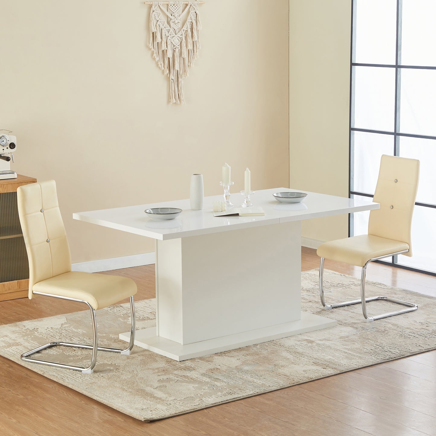 Lot de 2 Chaises de Salle à Manger en PVC Chaise de Cuisine Moderne Chaise