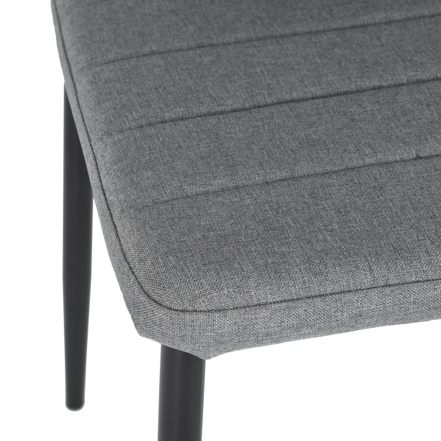 Lot de 4 Chaises Design Gris Tissu Scandinave Chaise de Salle à manger
