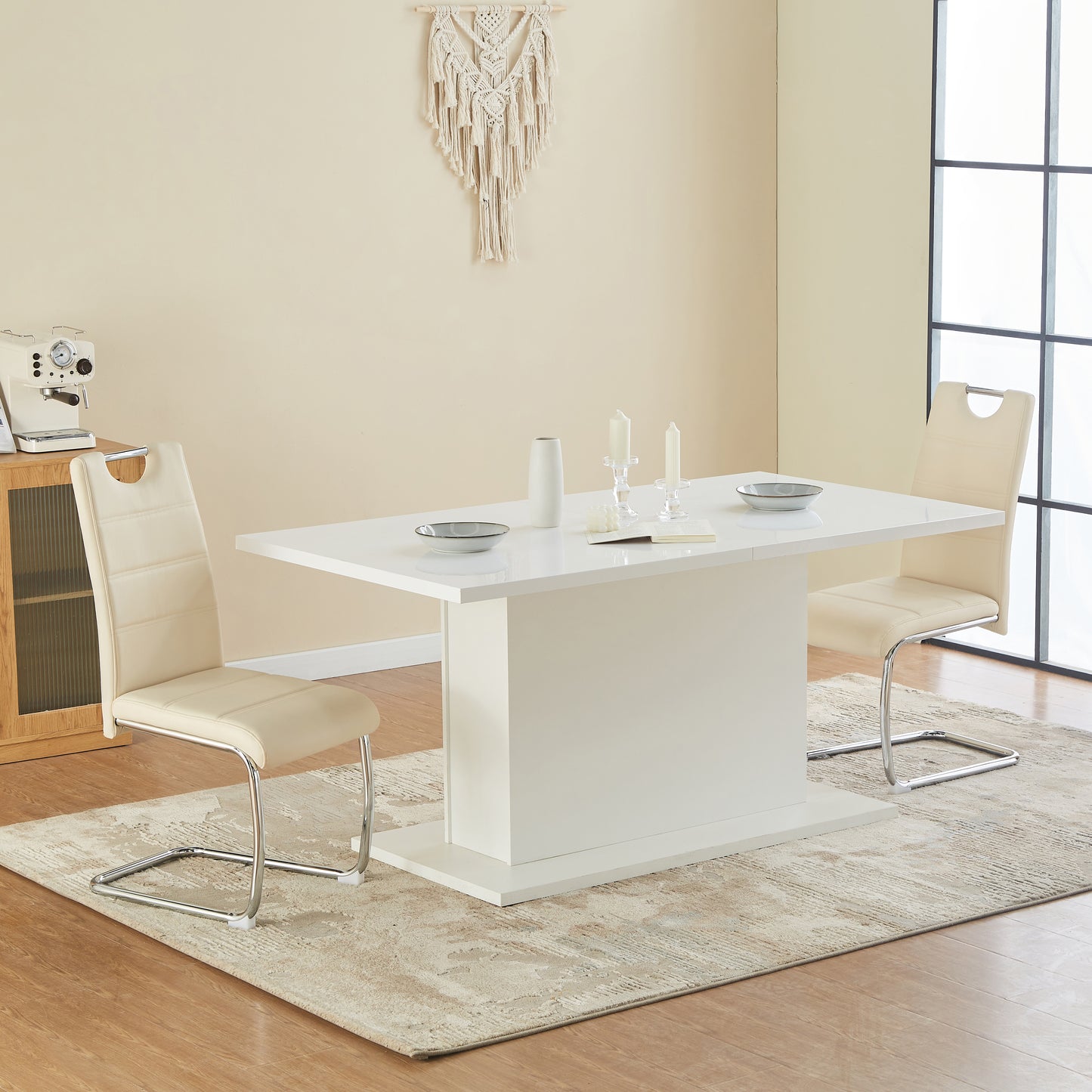 Lot de 2 Chaises de Salle à Manger en PVC - Chaises de Cuisine Modernes