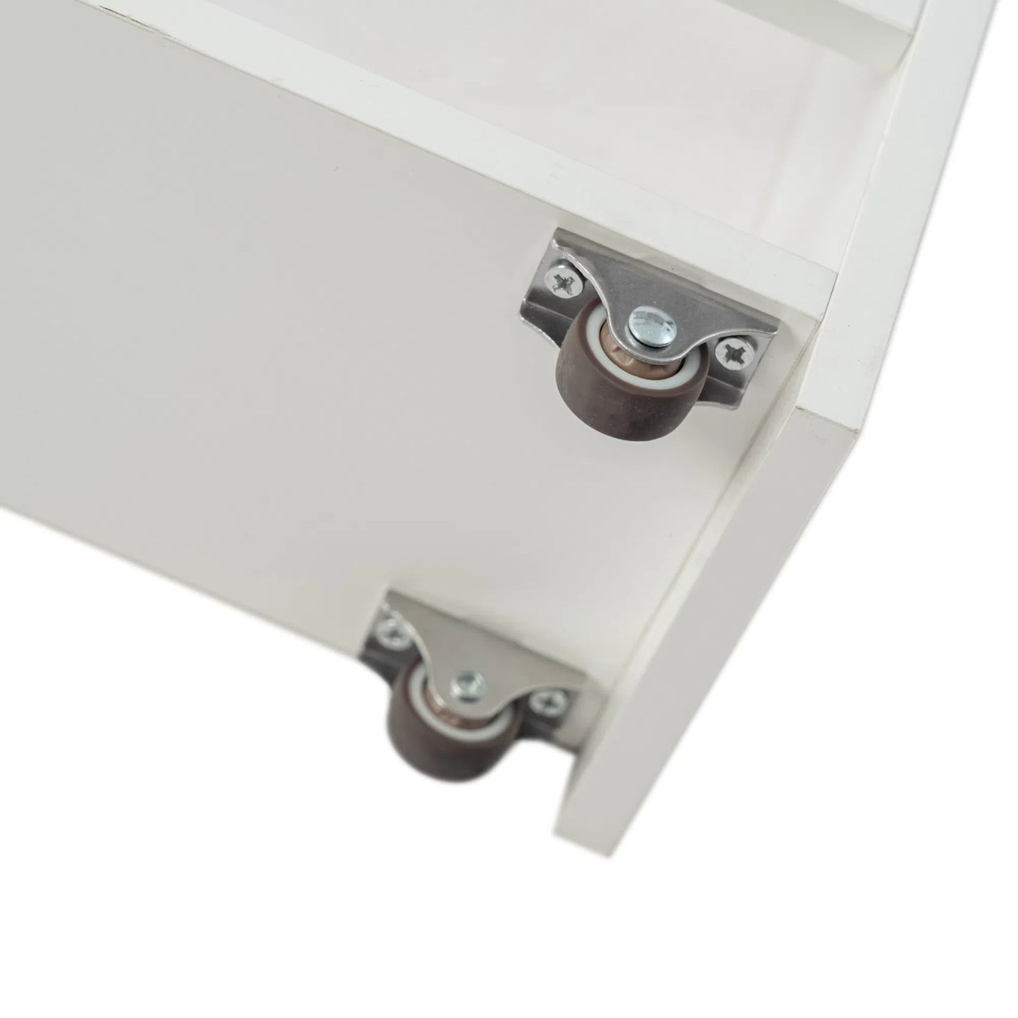 Chariot de Rangement à roulettes Mince sur 3 Niveaux, Étagère Roulante, Chambre, Cuisine, Bureau, Rangement Salle de Bain, 40 x 14 x 80 cm, Blanc