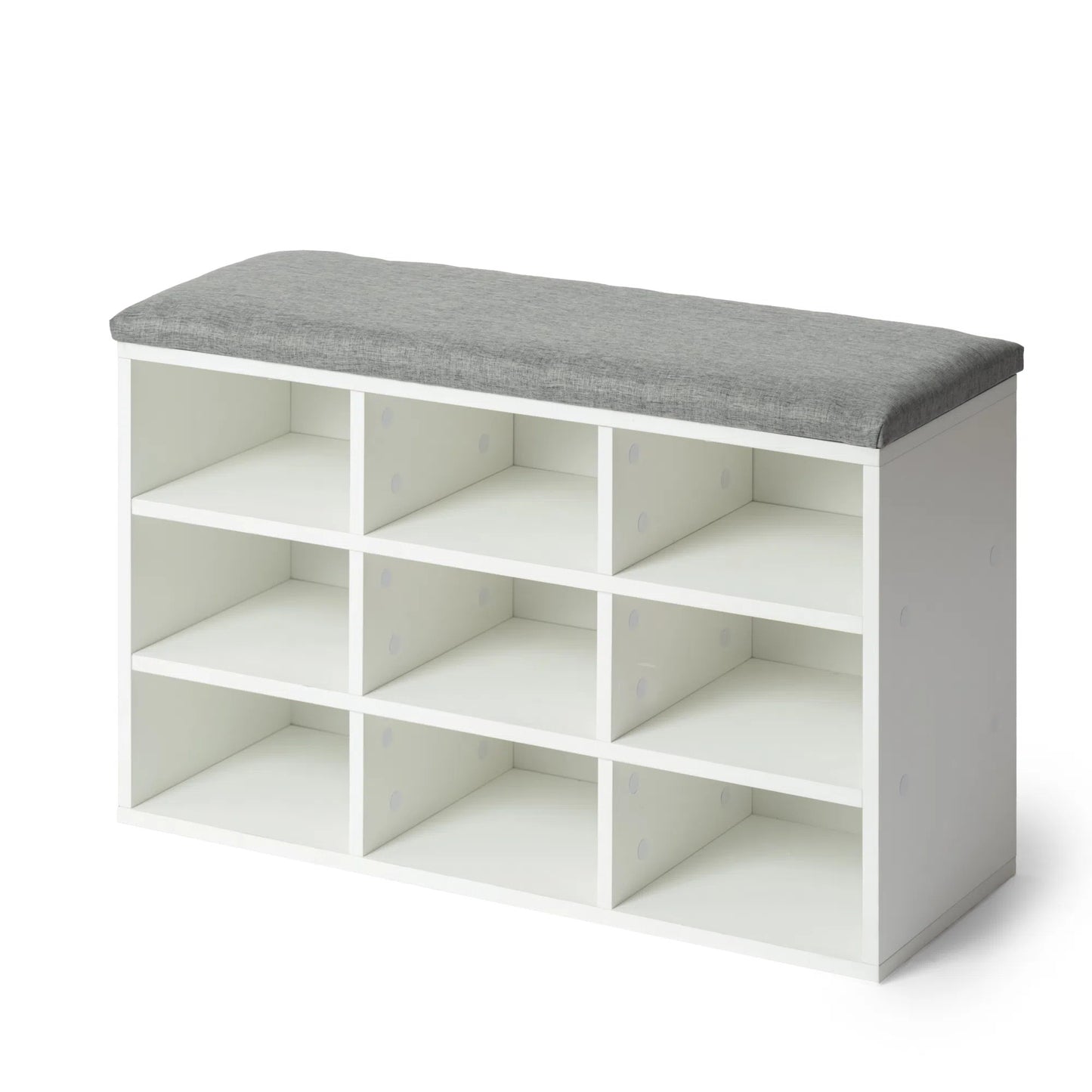 Armoire de Rangement Multifonctionnelle, Armoire à Chaussures, Tabouret de Rangement, Meubles de Couloir, Trois Couches, 78.5 x 30 x 48 cm--Blanc