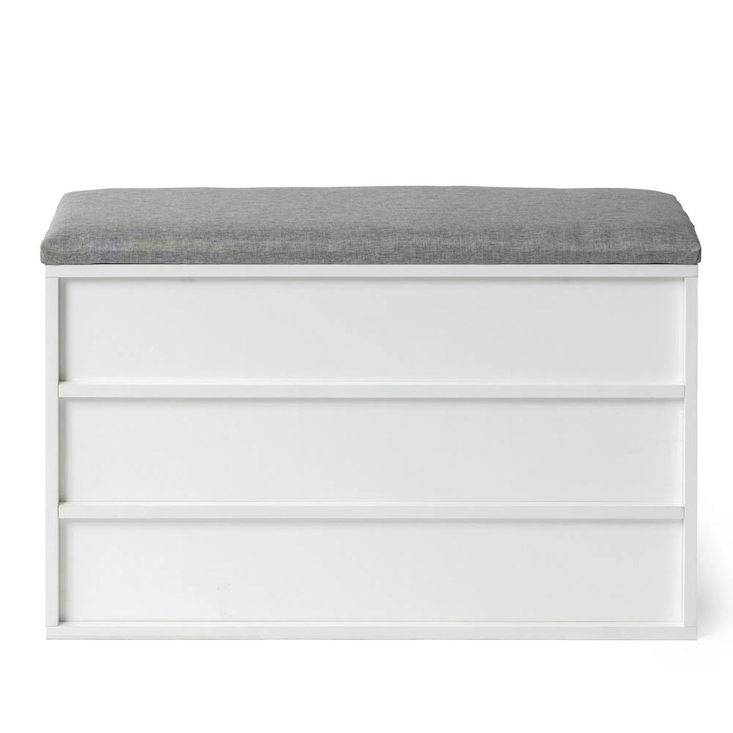 Armoire de Rangement Multifonctionnelle, Armoire à Chaussures, Tabouret de Rangement, Meubles de Couloir, Trois Couches, 78.5 x 30 x 48 cm--Blanc