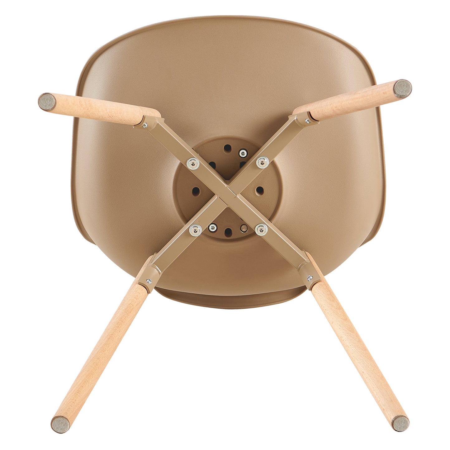 Lot de 6 chaises de salle à manger rembourrées avec bois massif Assise Dossier pour salle à manger, salon, chambre à coucher, salle de conférence Kaki
