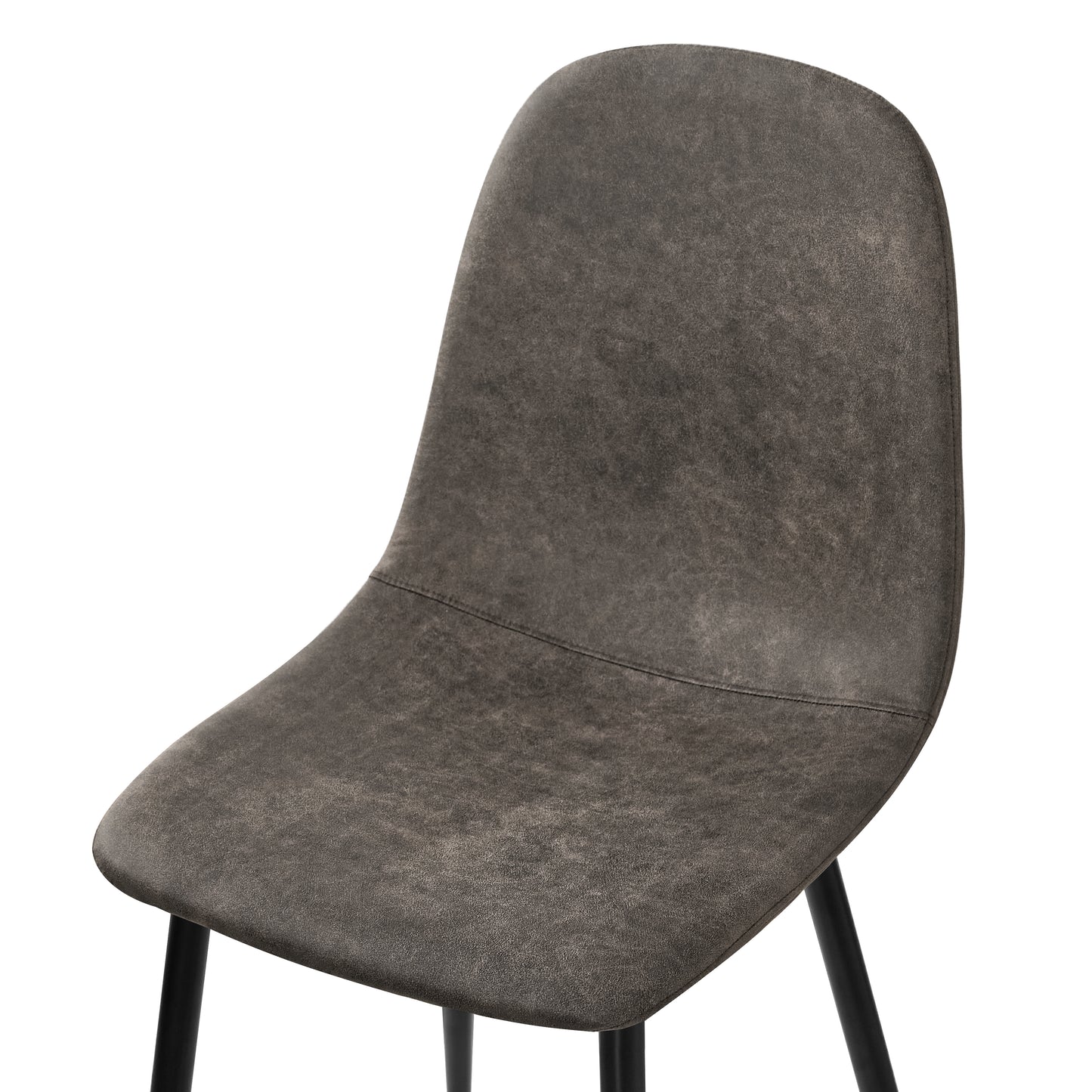 Lot de 2 chaises de salle à manger en métal - Noir