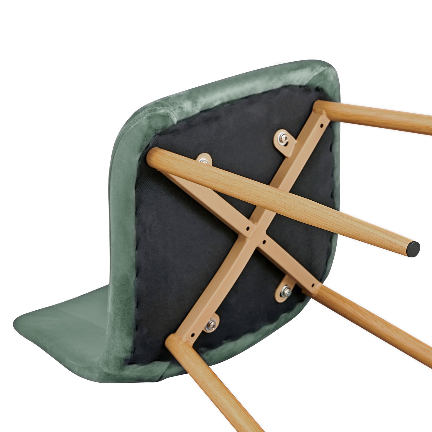 Chaise de Salle à Manger CHARLTON en Daim, avec Pieds en Métal