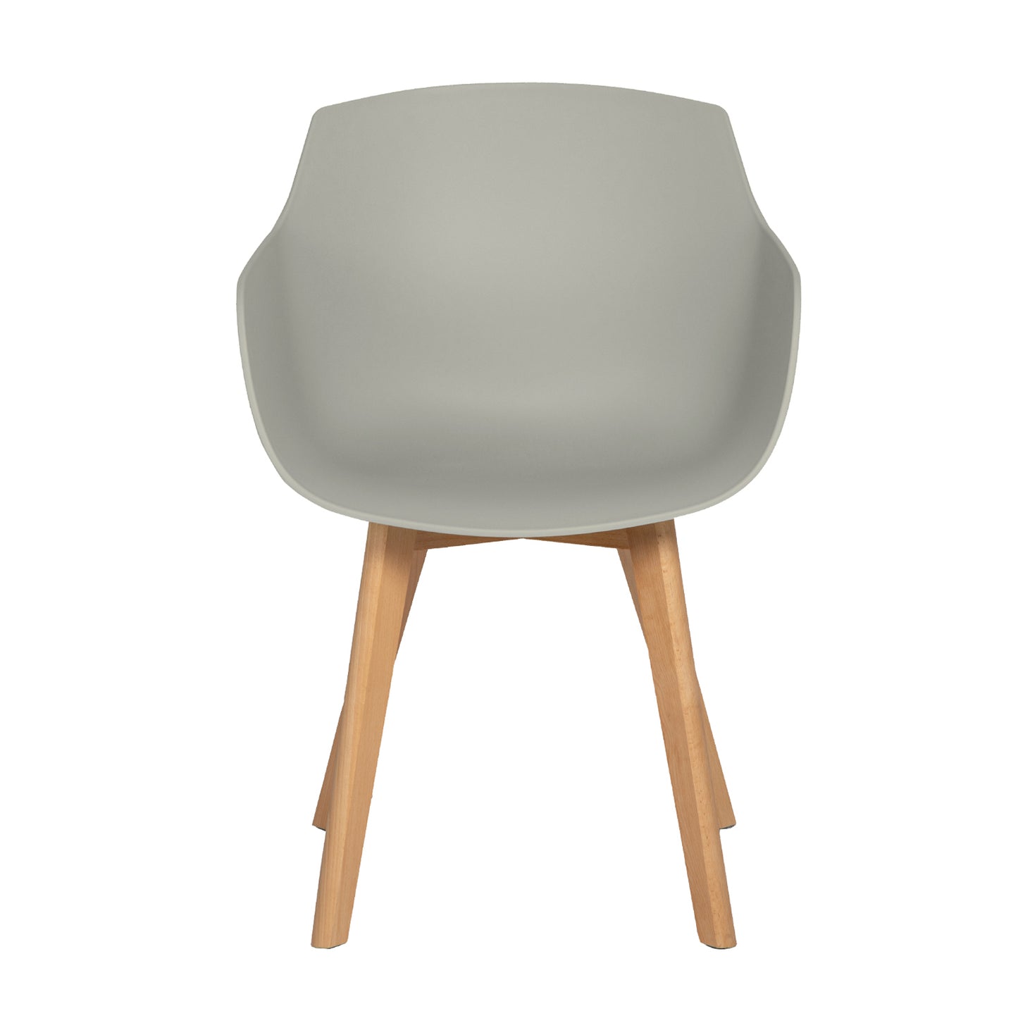 Lot de 6 Chaises Salle à Manger Fauteuils Scandinave de Cuisine avec Pieds en Bois de Hêtre Massif Gris