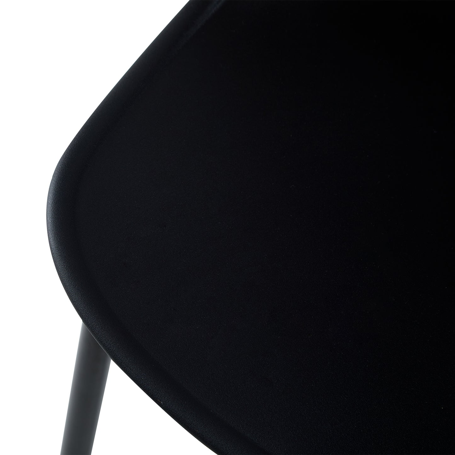 Lot de 4 Chaises Design Plastique Scandinave Chaise de Salle à manger - Noir