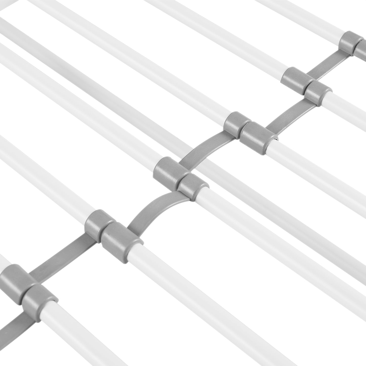 Lits Superposés en Métal avec Échelle - Blanc