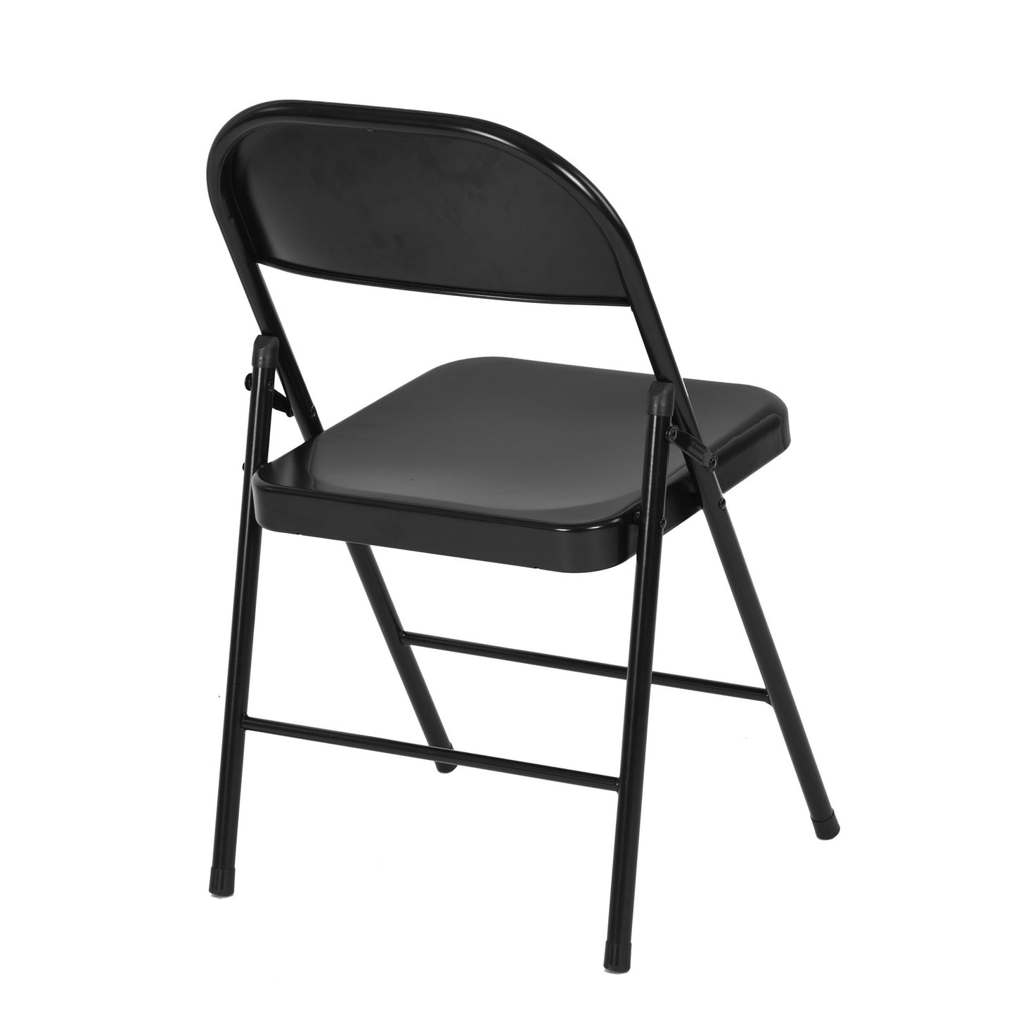 Lot de 2 Chaises pliantes noires en métal Style Industriel