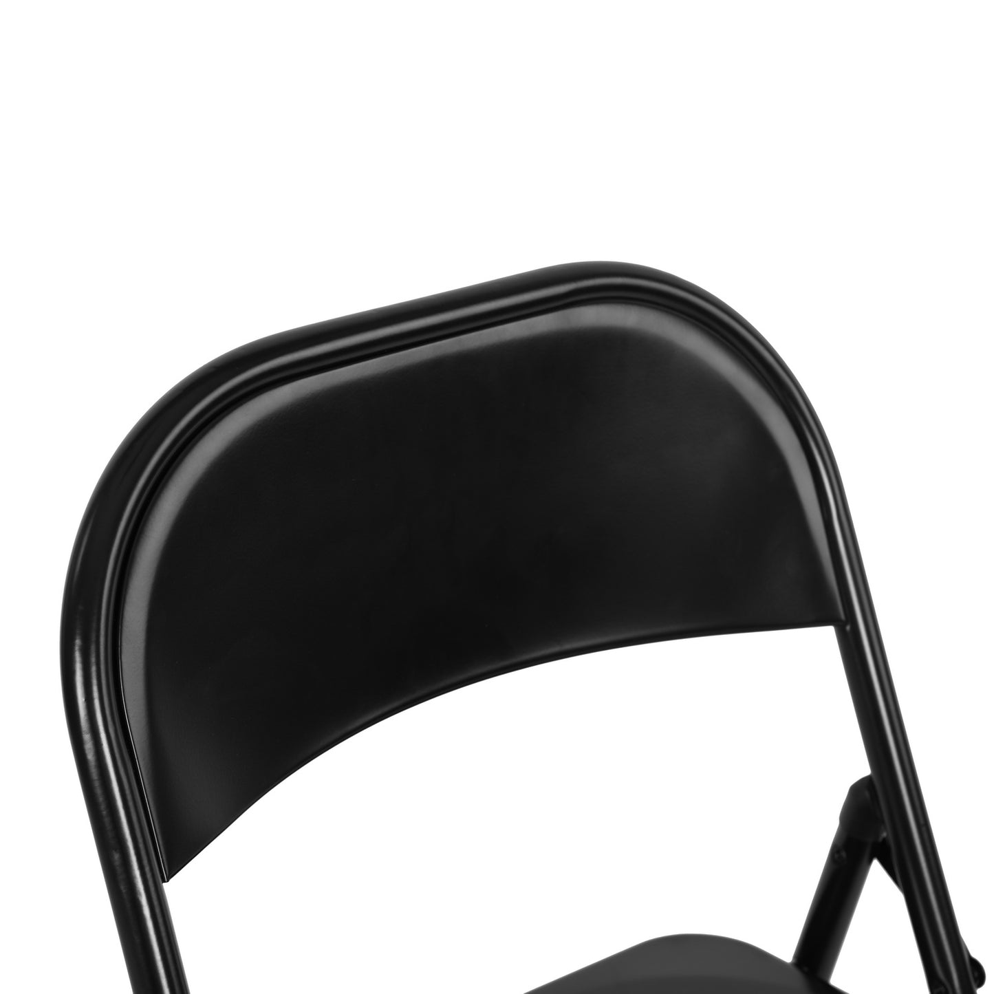 Lot de 2 Chaises pliantes noires en métal Style Industriel
