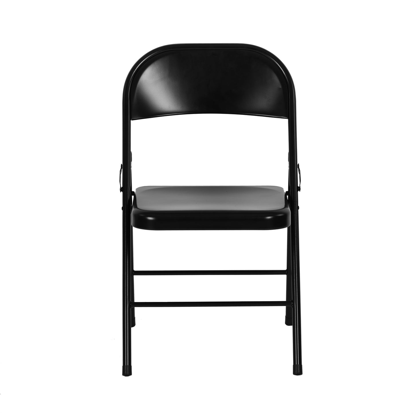 Lot de 2 Chaises pliantes noires en métal Style Industriel