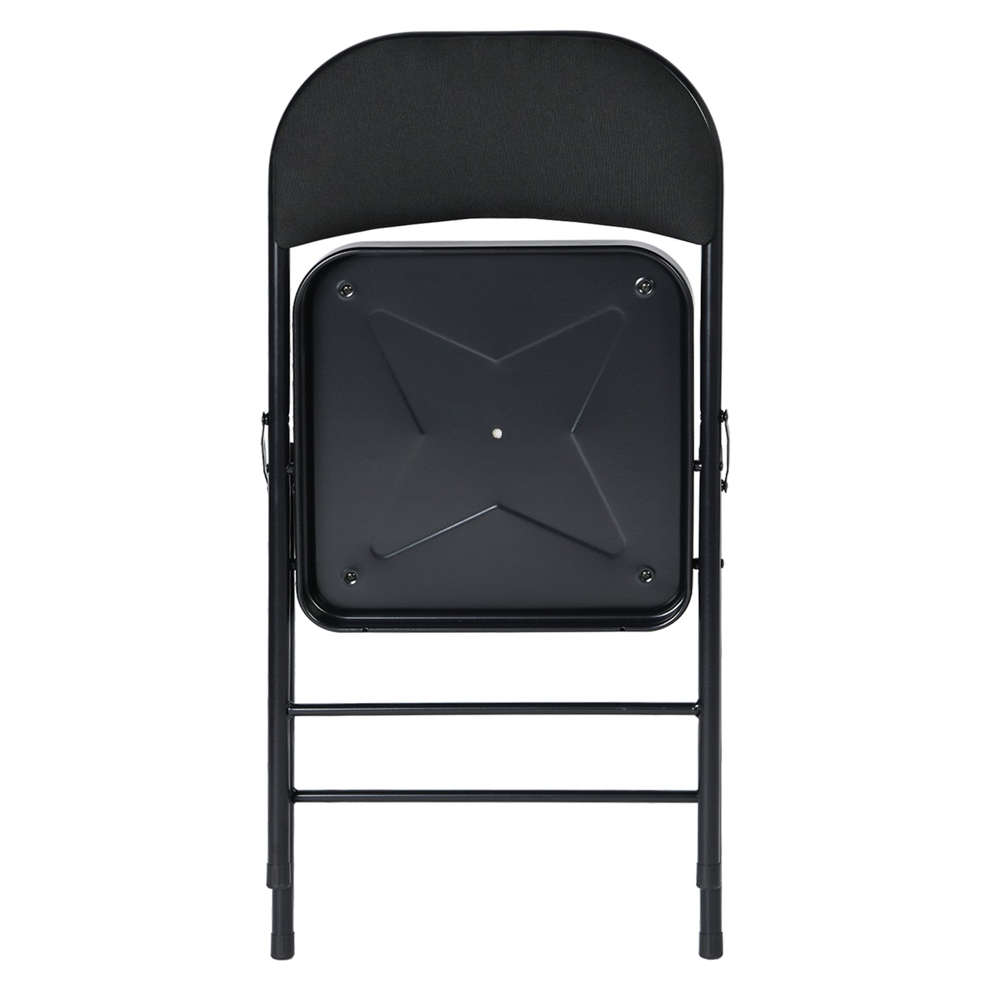 Lot de 6 Chaises pliantes noires en fellce + métal Style Industriel