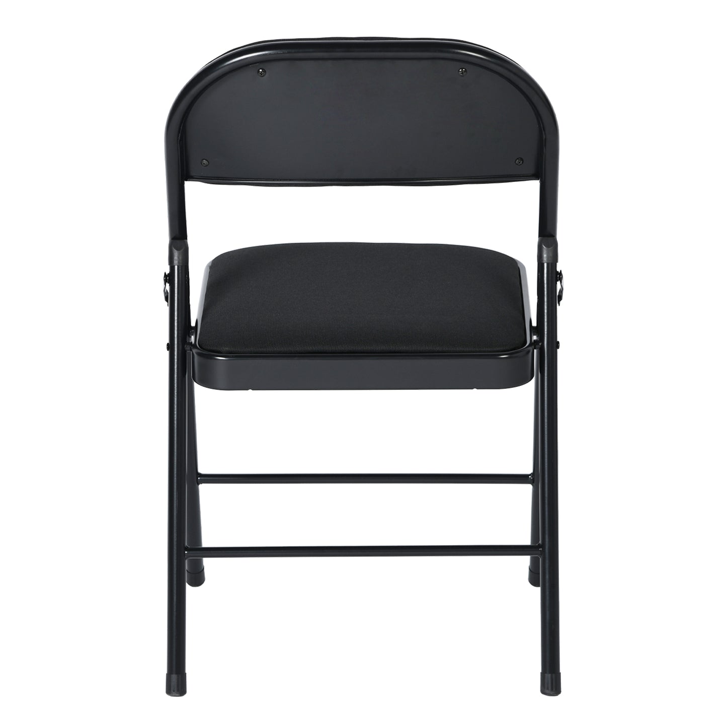 Lot de 4 Chaises pliantes noires en fellce + métal Style Industriel