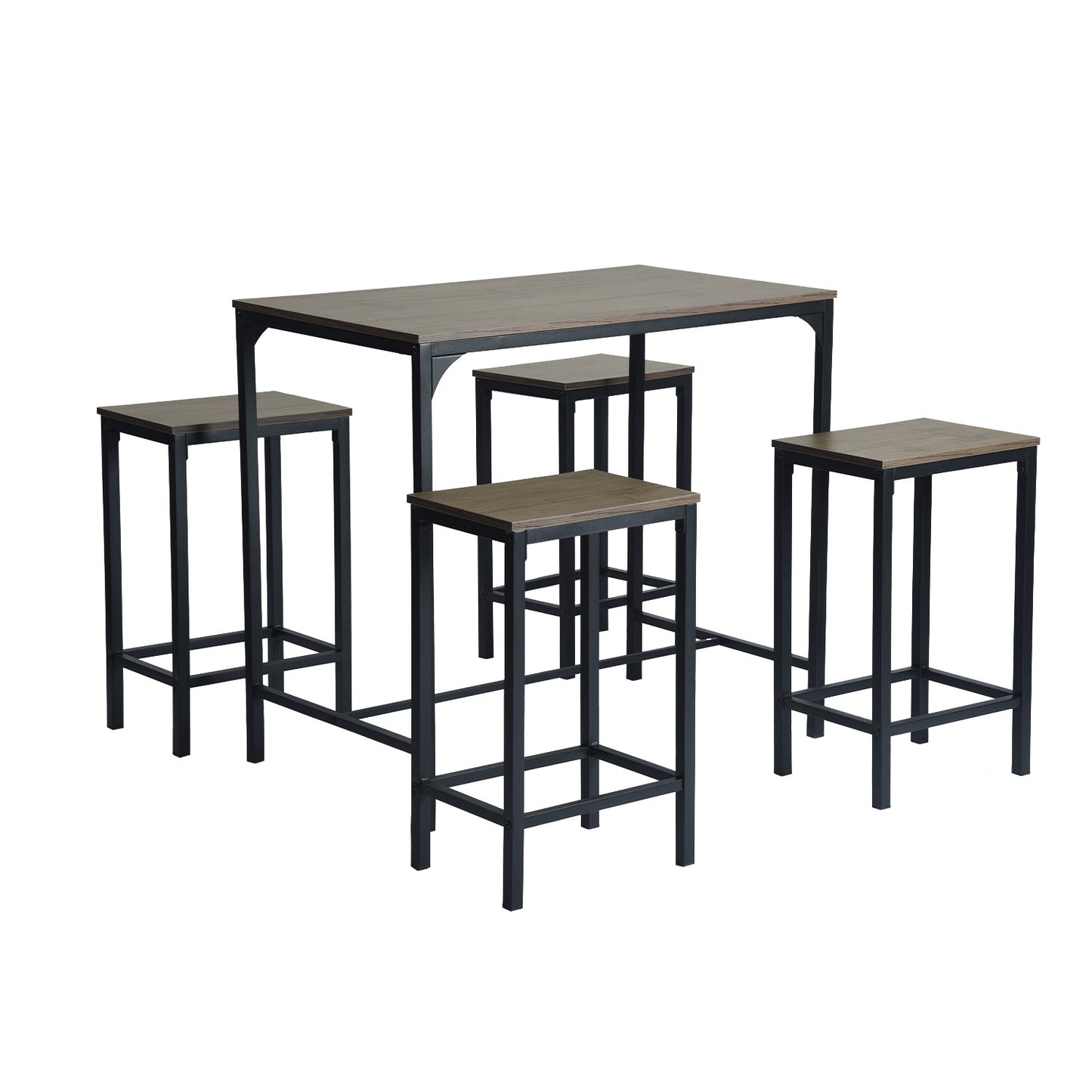 Ensemble de Table de Bar avec 1 Table et 4 Chaises