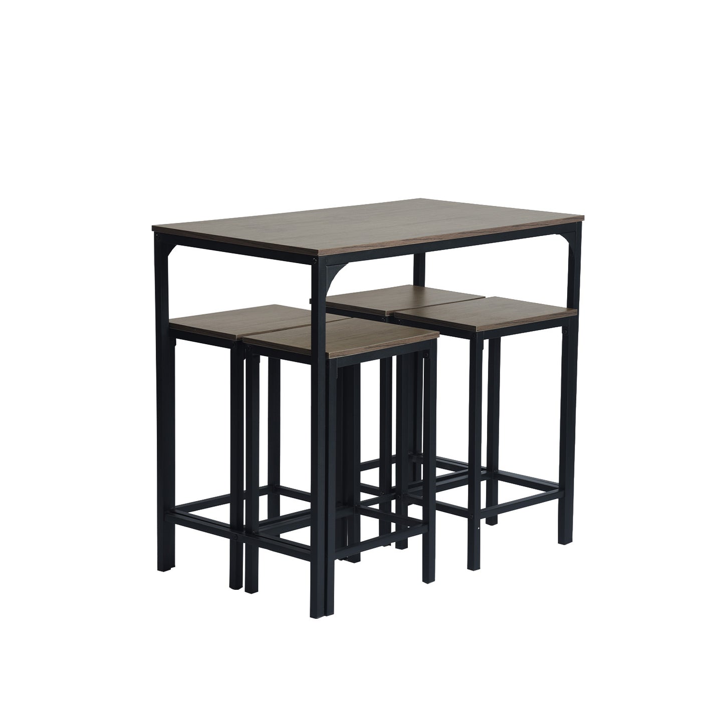 Ensemble de Table de Bar avec 1 Table et 4 Chaises