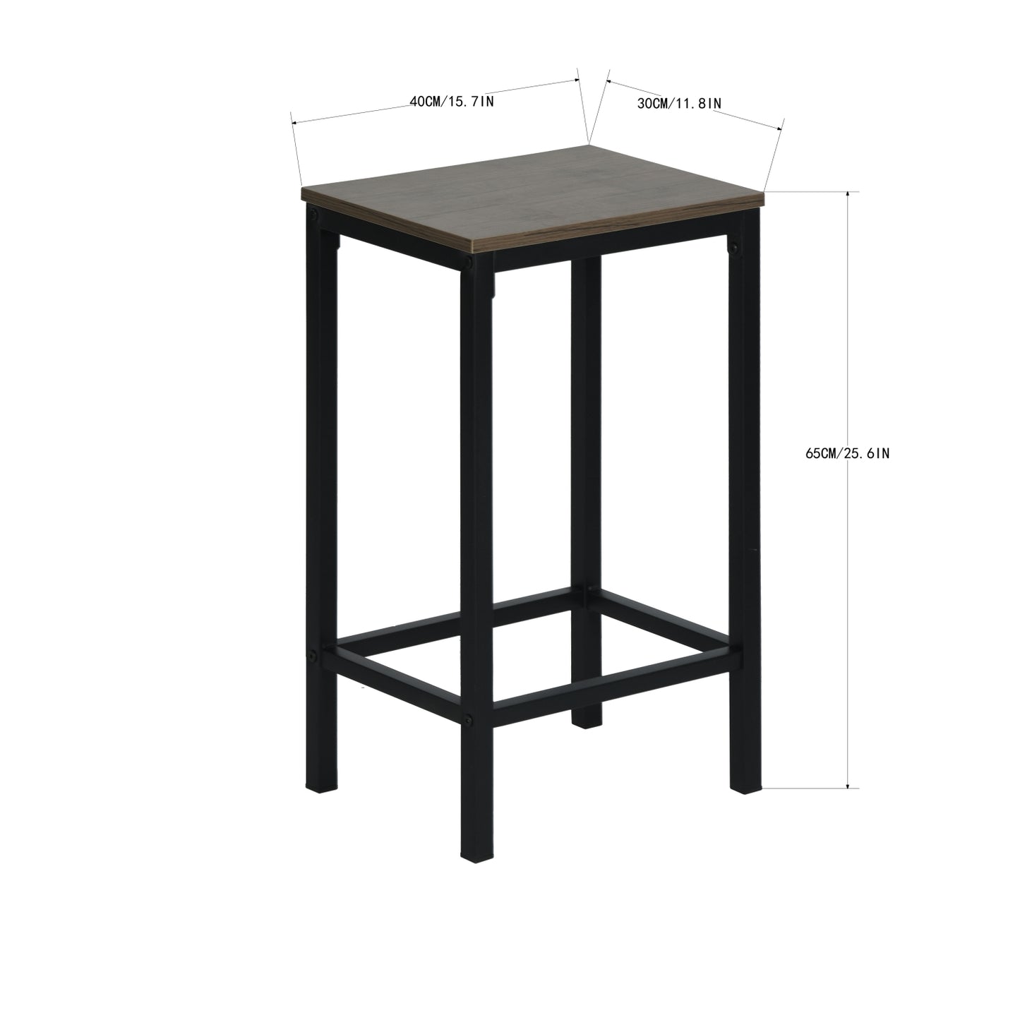 Chaise De Bar Vintage En MDF Et Tube En Fer Noir