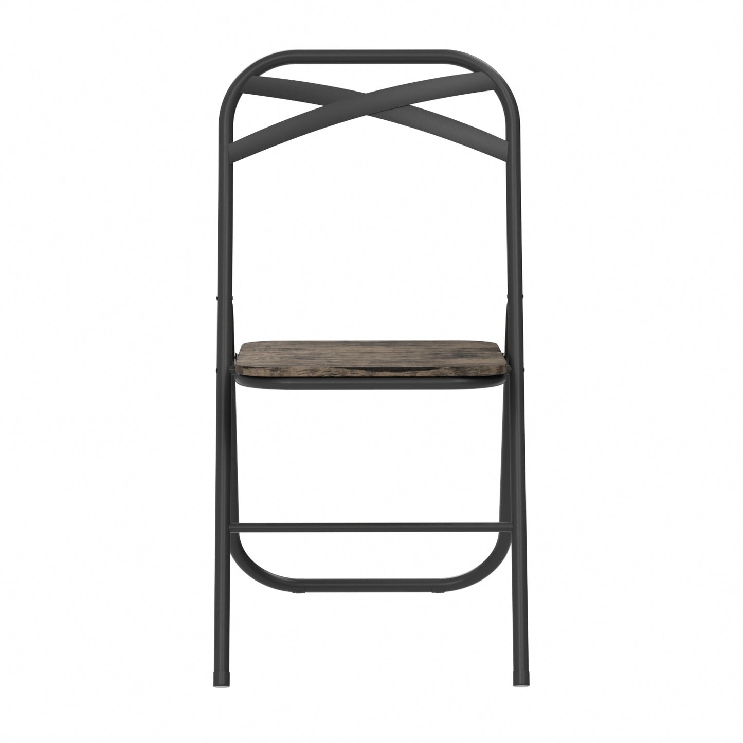 Lot de 6 Chaises Pliantes Marron en métal Style Industriel