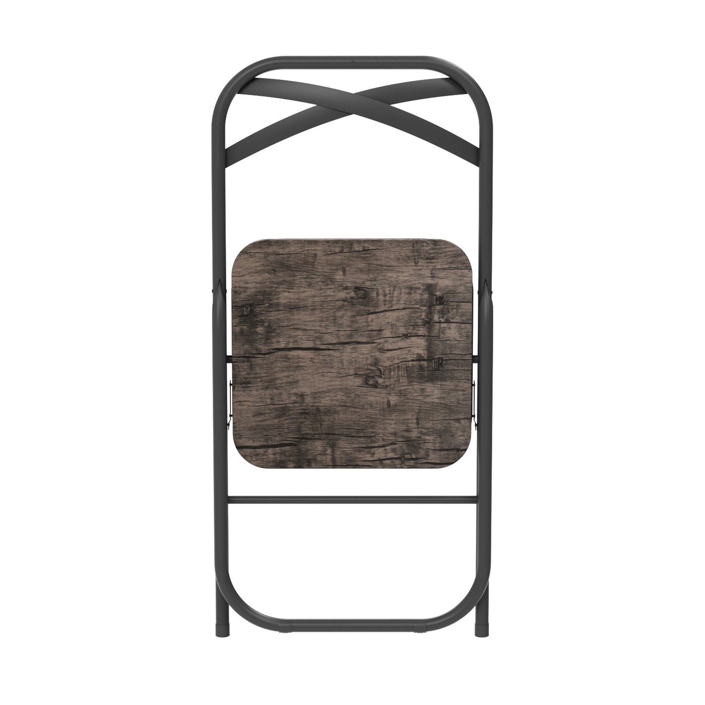 Lot de 2 Chaises Pliantes Marron en métal Style Industriel