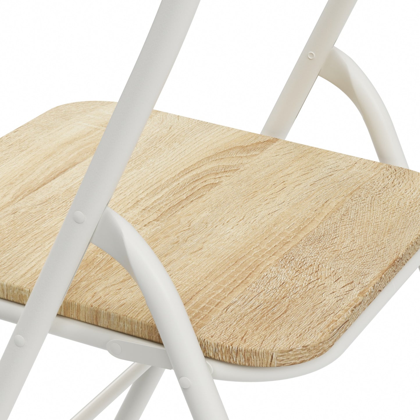 Lot de 2 Chaises Pliantes Chêne en métal Style Industriel Lot de 2 Chaises Pliantes Chêne en métal Style Industriel