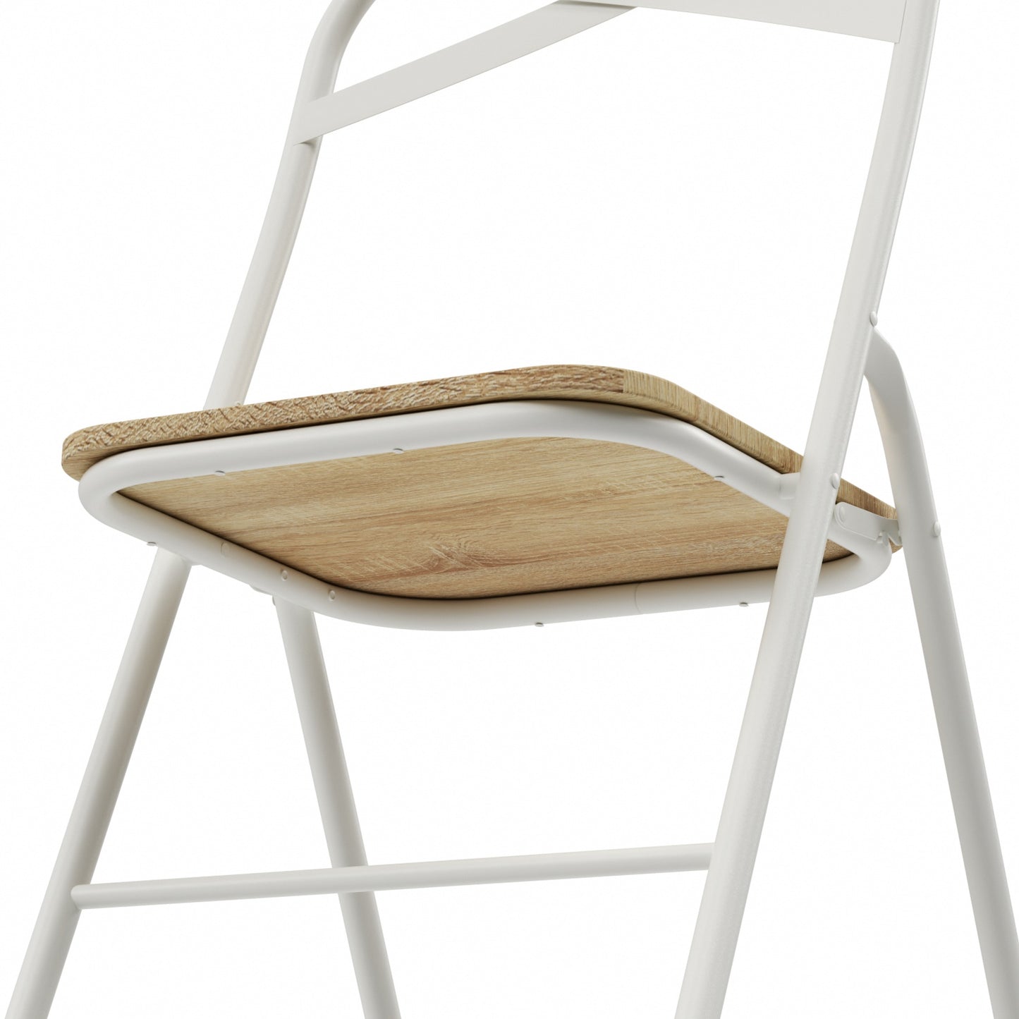 Lot de 6 Chaises Pliantes Chêne en métal Style Industriel