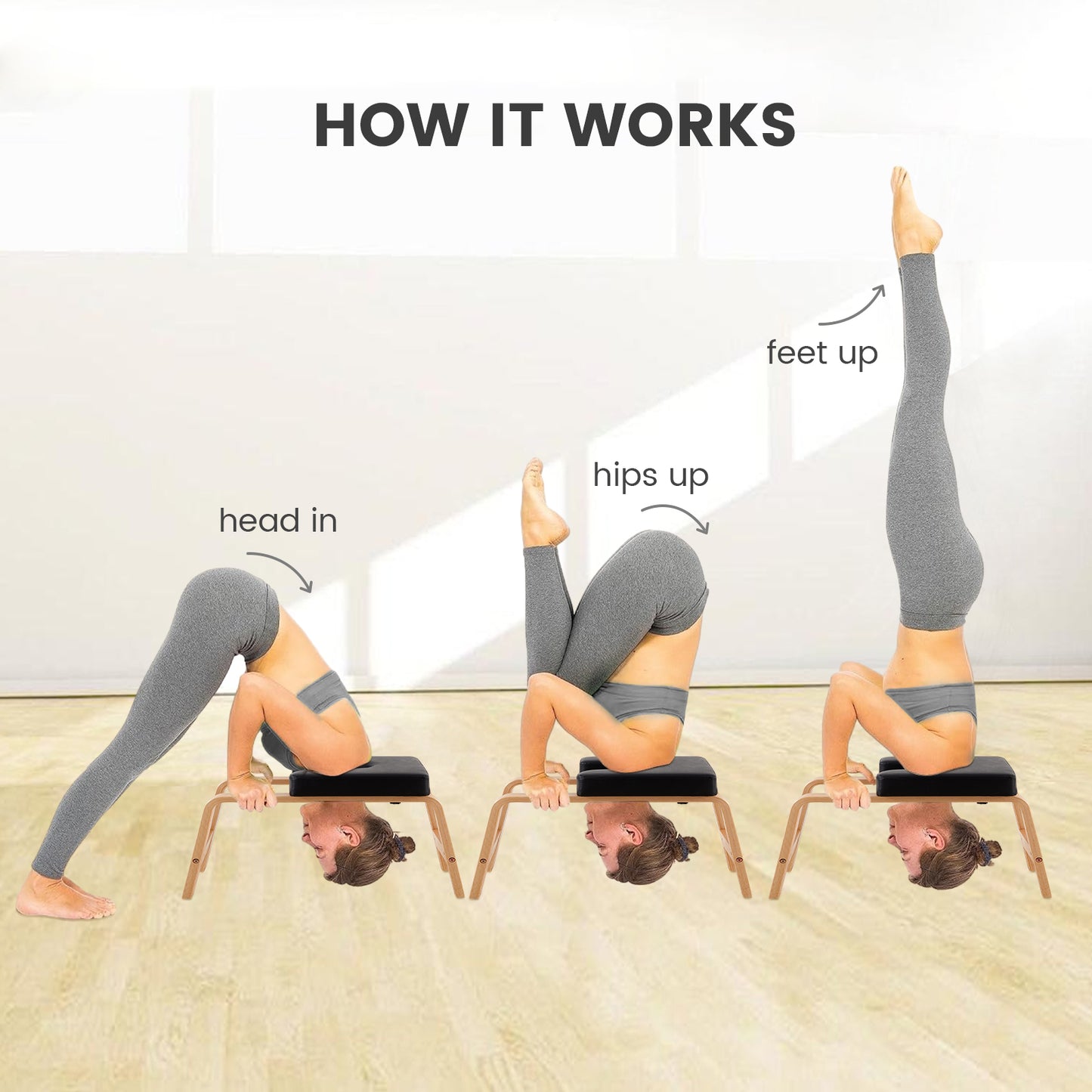 Banc de yoga pour la maison, tapis de méditation pour le yoga, tapis de méditation pour la maison, banc de yoga pour la gym, noir