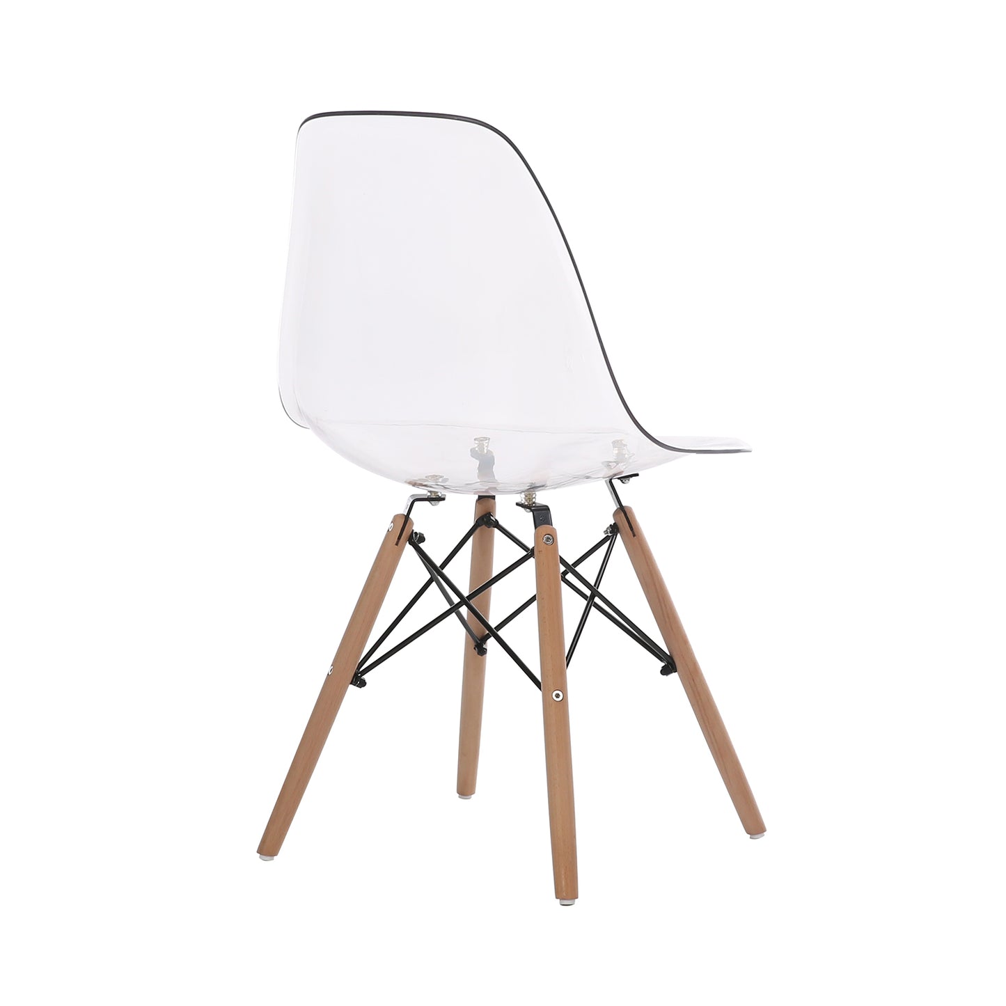 Lot de 4 Chaises Scandinaves Transparentes - Chaises de Salle à Manger