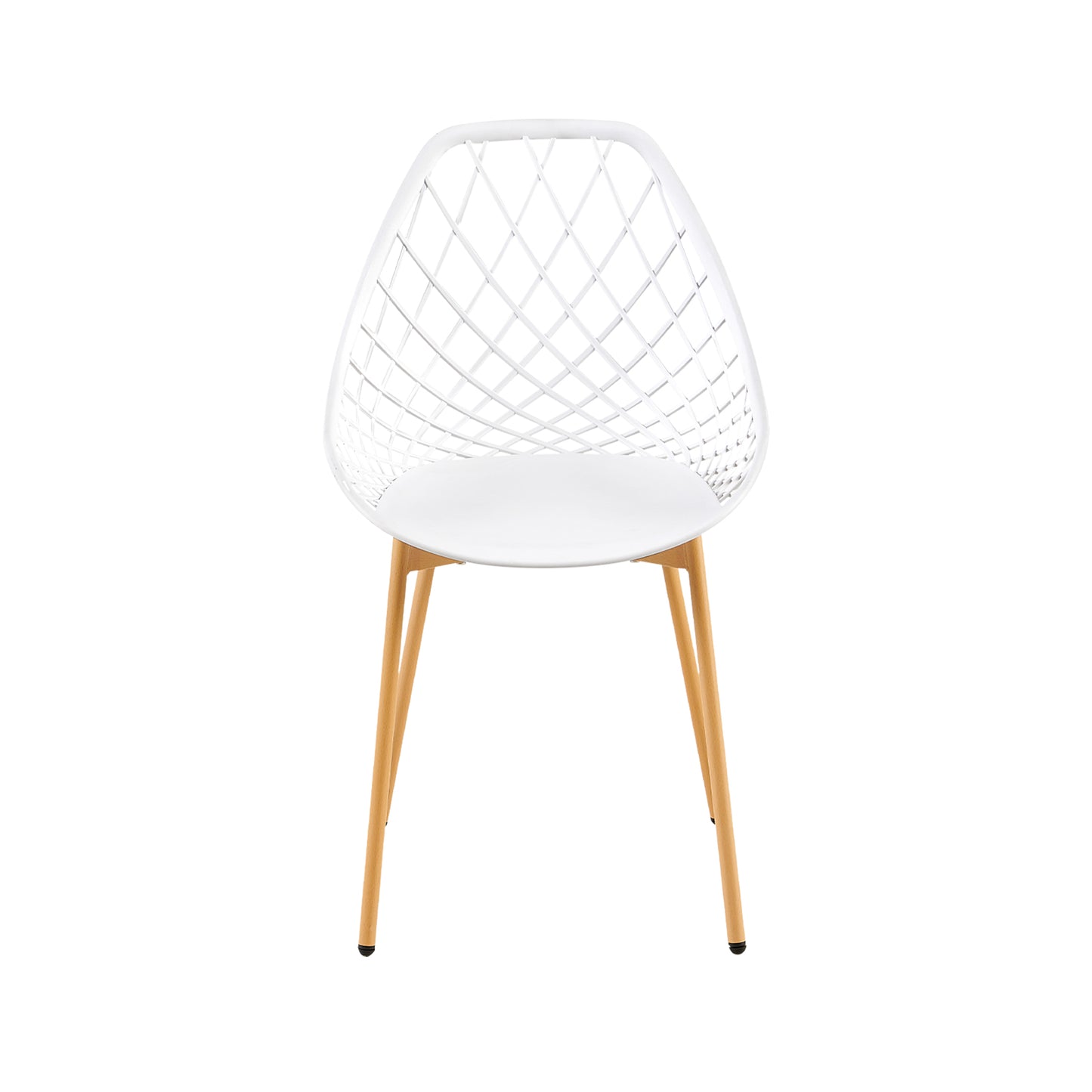Chaise Salle a Manger Lot de 6, Chaise Scandinave avec Pieds en Métal, Chaise Cuisine Chaise Salon Chaise de Salon, Facile à Installer, Blanc