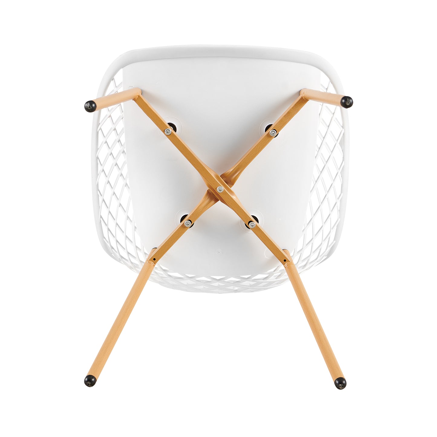 Chaise Salle a Manger Lot de 6, Chaise Scandinave avec Pieds en Métal, Chaise Cuisine Chaise Salon Chaise de Salon, Facile à Installer, Blanc
