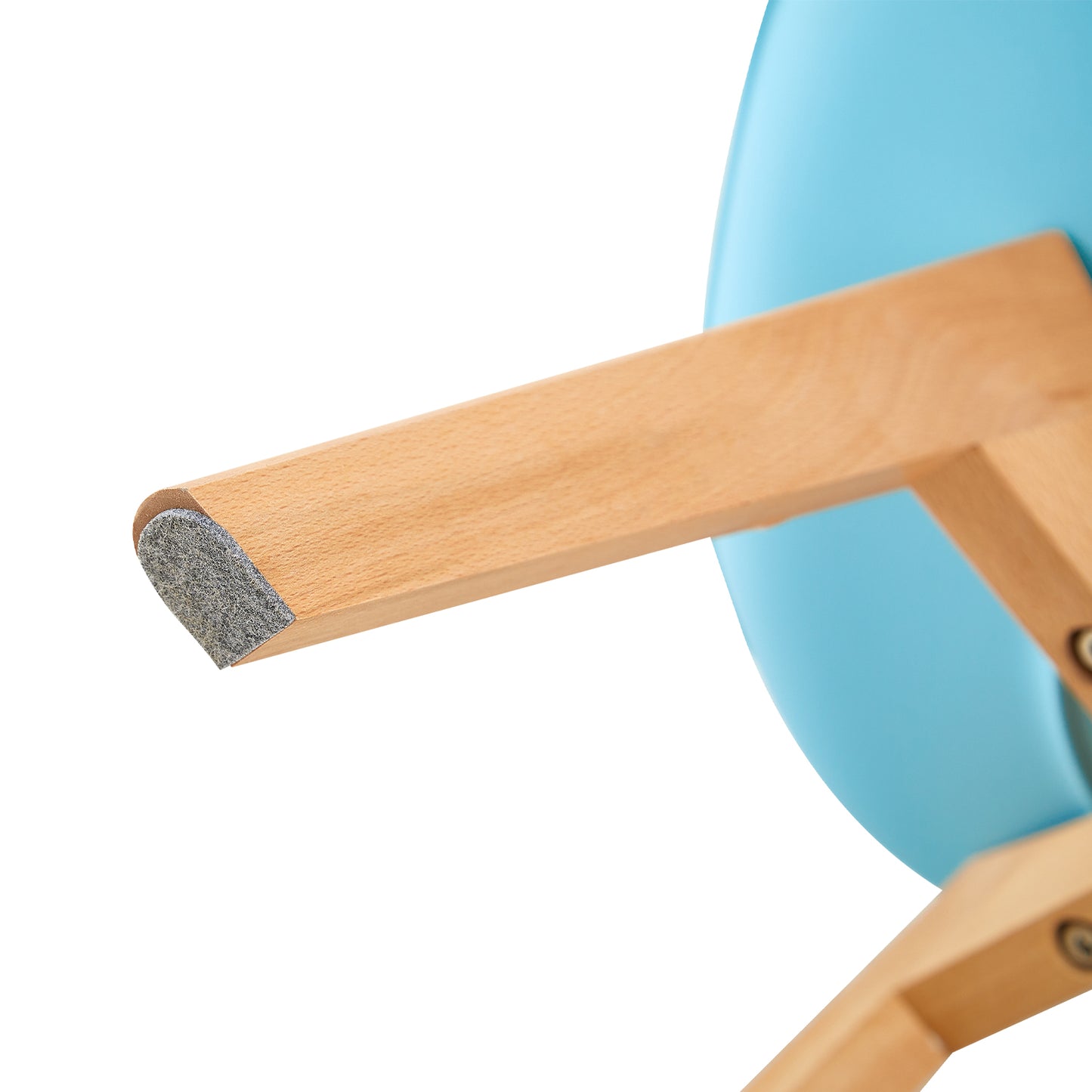 Chaises et table de salle à manger pour enfants Pieds en hêtre ensemble de 3--Bleu