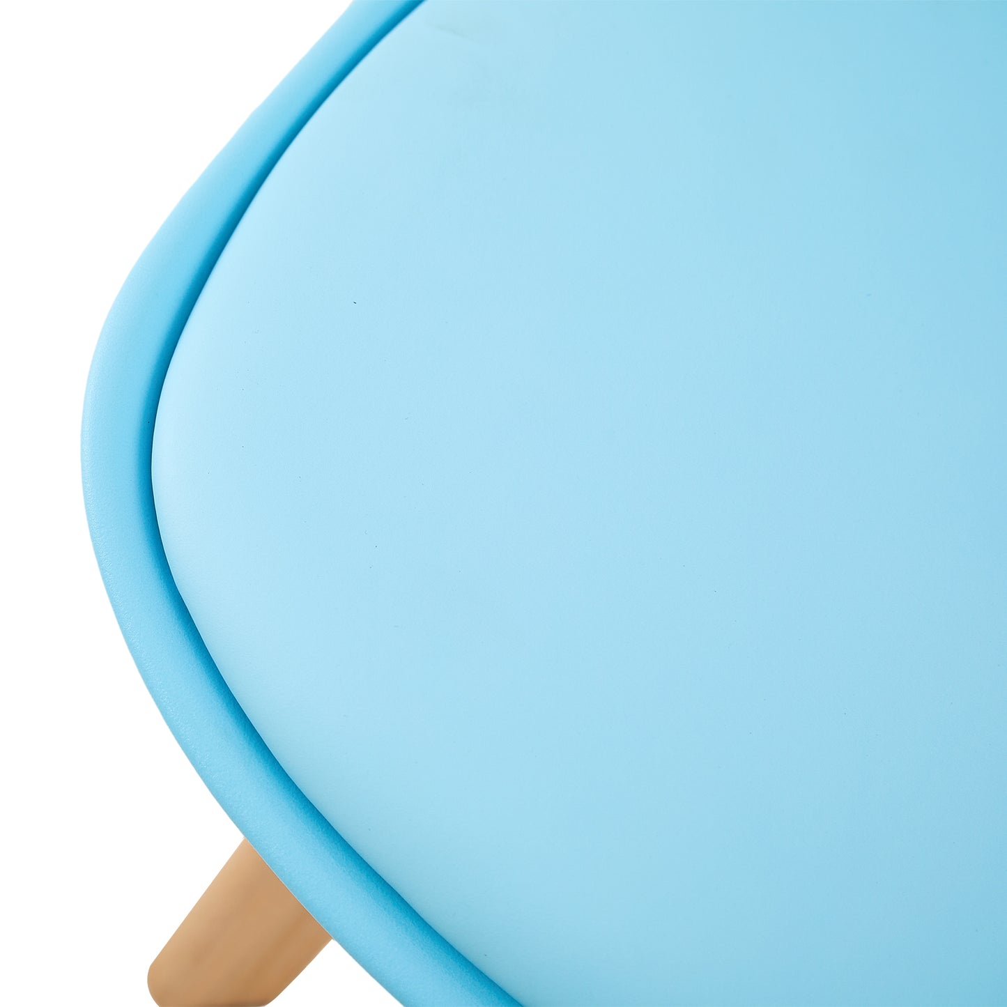 Chaises et table de salle à manger pour enfants Pieds en hêtre ensemble de 3--Bleu