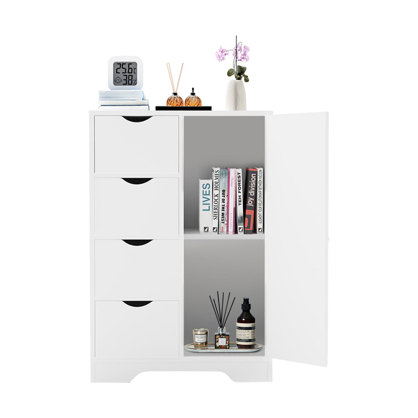 Armoire de rangement avec tiroirs, portes, armoire multi-usages, buffet, buffet, armoires de salon, pour salon, cuisine