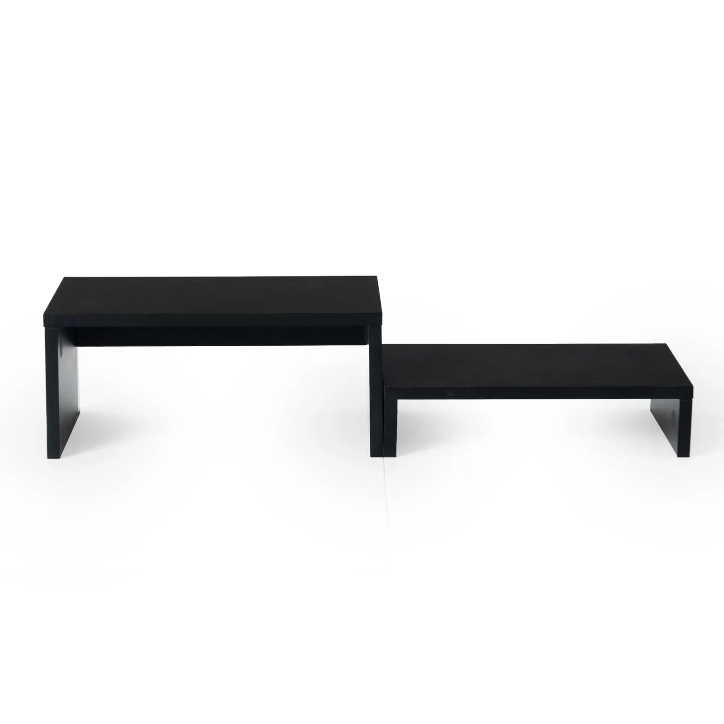 Étagère de Bureau Simple à 2 Niveaux, Étagère de Bureau D'ordinateur Simple, Peut Contenir des Livres, des Documents, 40 x 24 x 17 cm--Noir