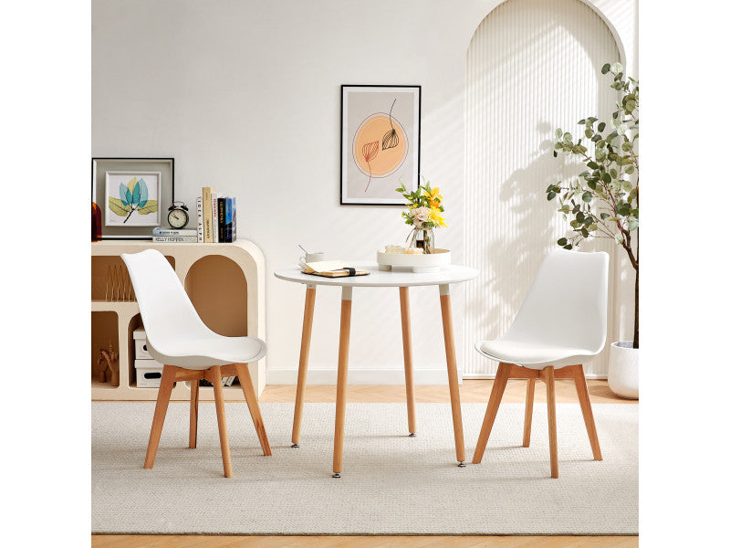 Table a manger rectangulaire en bois salle a manger scandinave simple table en bois a quatre pieds 110*70*73cm -blanc