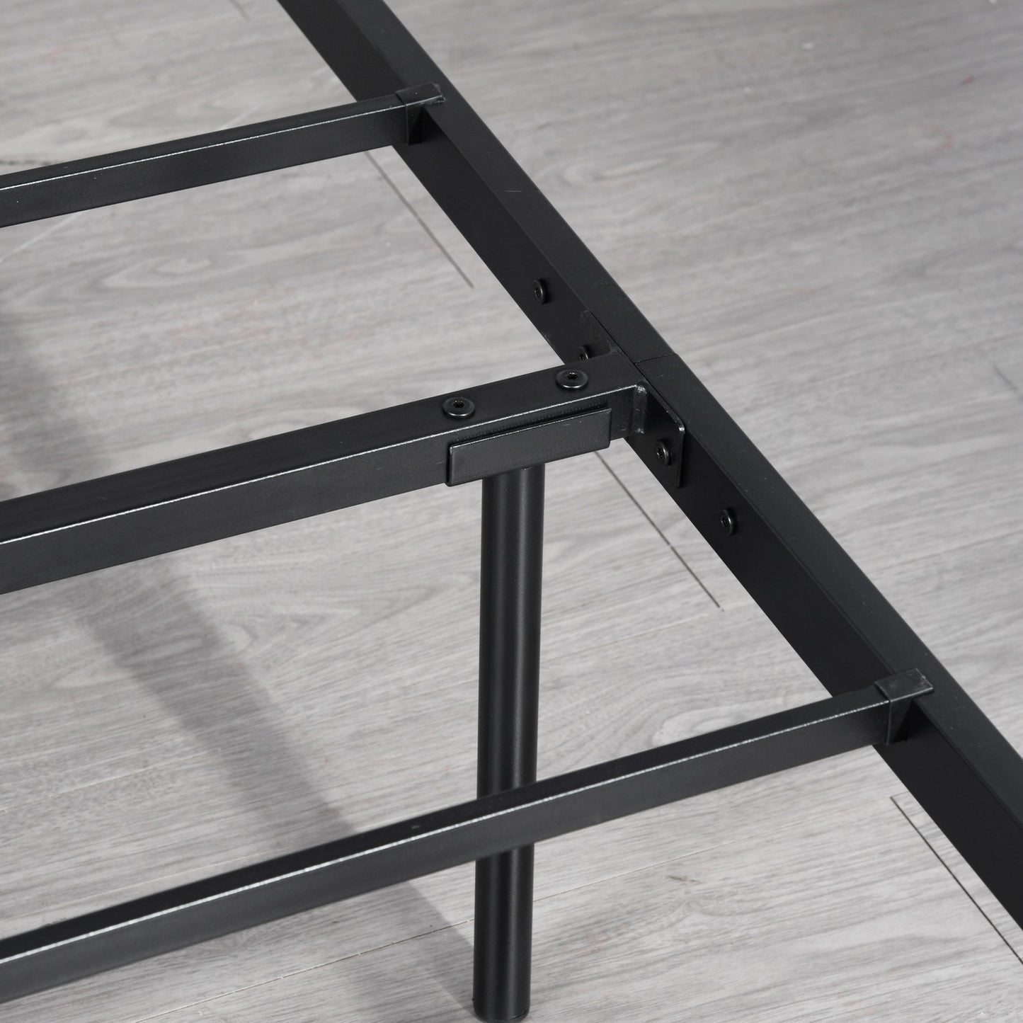 Lit enfant contemporain en métal noir 90x190 cm