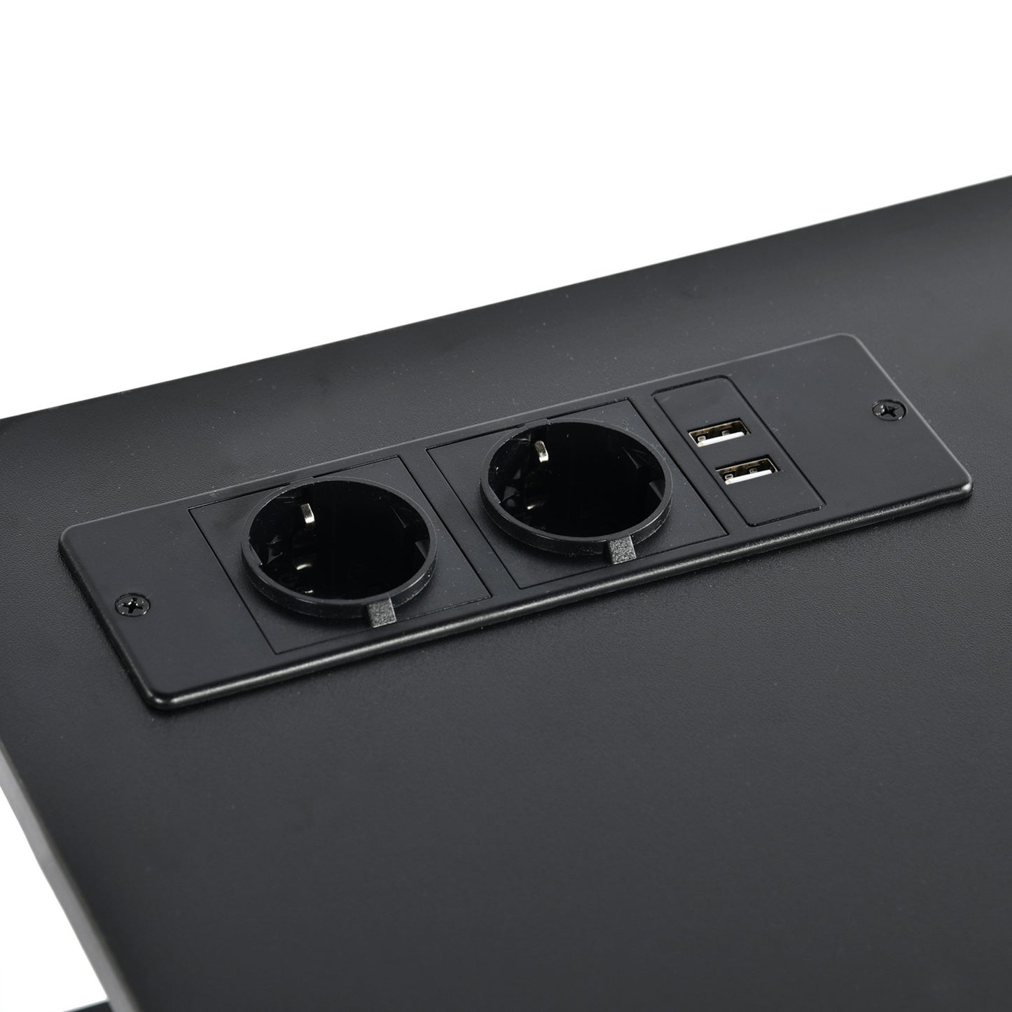 Table de chevet avec 1 tiroir en tissu, meuble d'appoint avec 1 prise de courant et 2 USB, 40 x 30 x 60 cm, noir